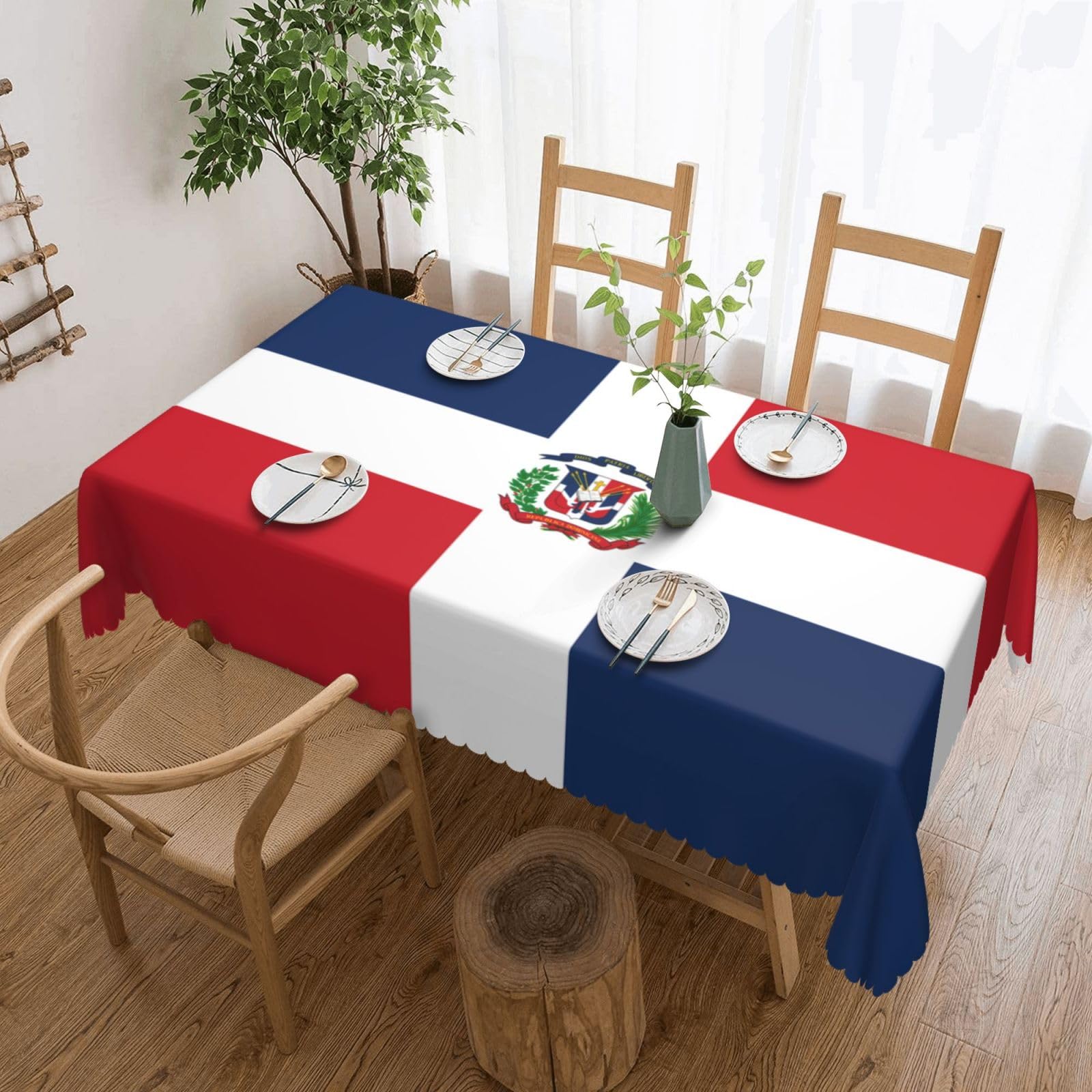 MROWYC Dominican Republic Printed tablecloths are suitable for hotels, picnics, and parties, and can effectively protect the tabletop