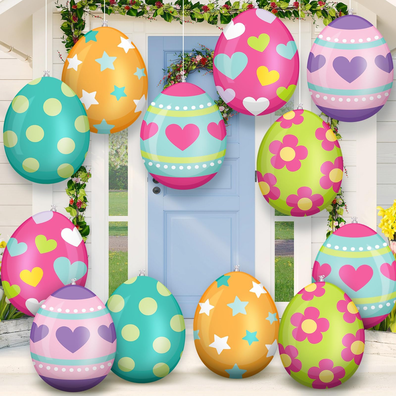 Jetec 6 Pack Inflatable Easter Eggs