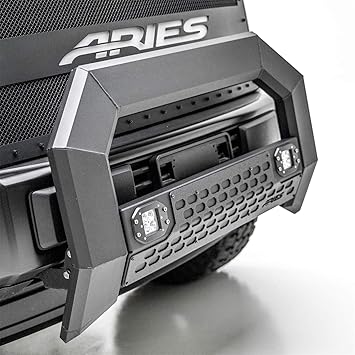 ARIES 2165101 AdvantEDGE Black Aluminum Truck Bull Bar with Lights, Select Dodge, Ram 2500, 3500