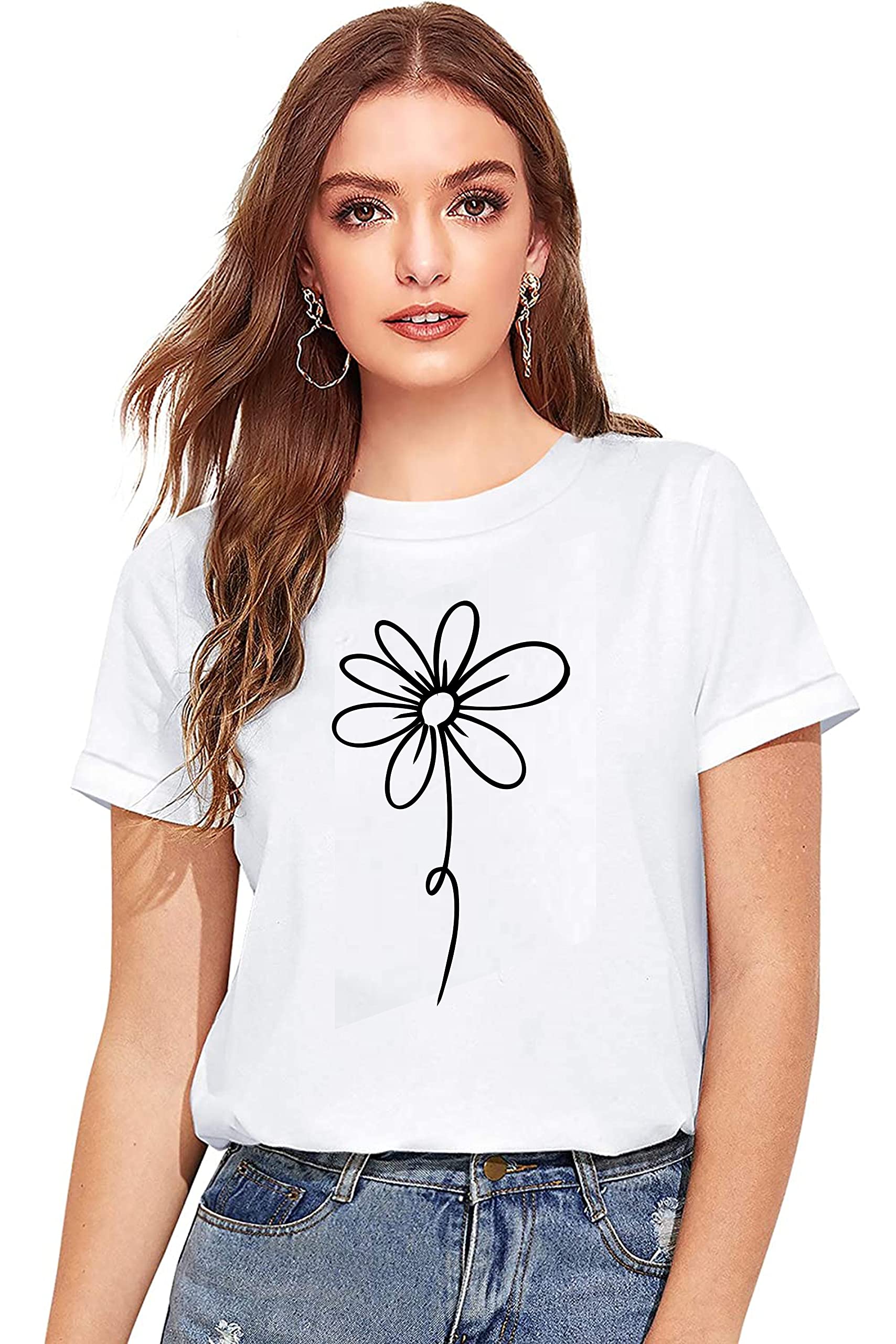 フラワープリント T-SHIRTS-WHITE (SIZE:S) WEB限定】フラワープリントT(M ホワイト): トップス｜Right-on公式