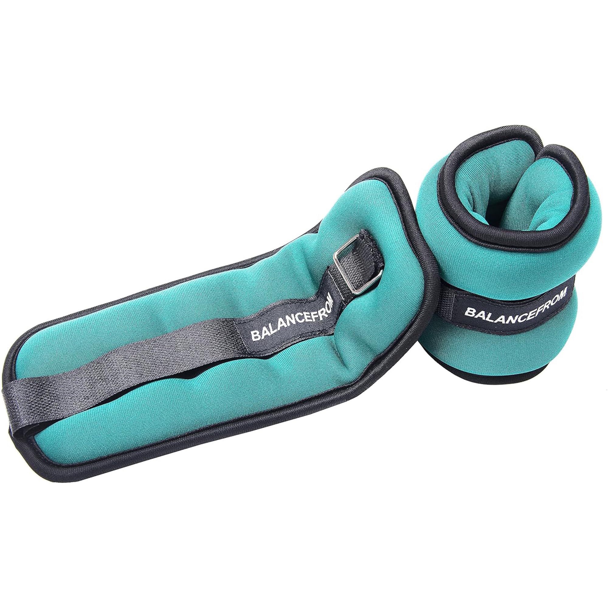 Signature Fitness Fully Adjustable Ankle Wrist Arm Leg Weights, Multiple Options 1.5 lbs each (3-lb pair), Green