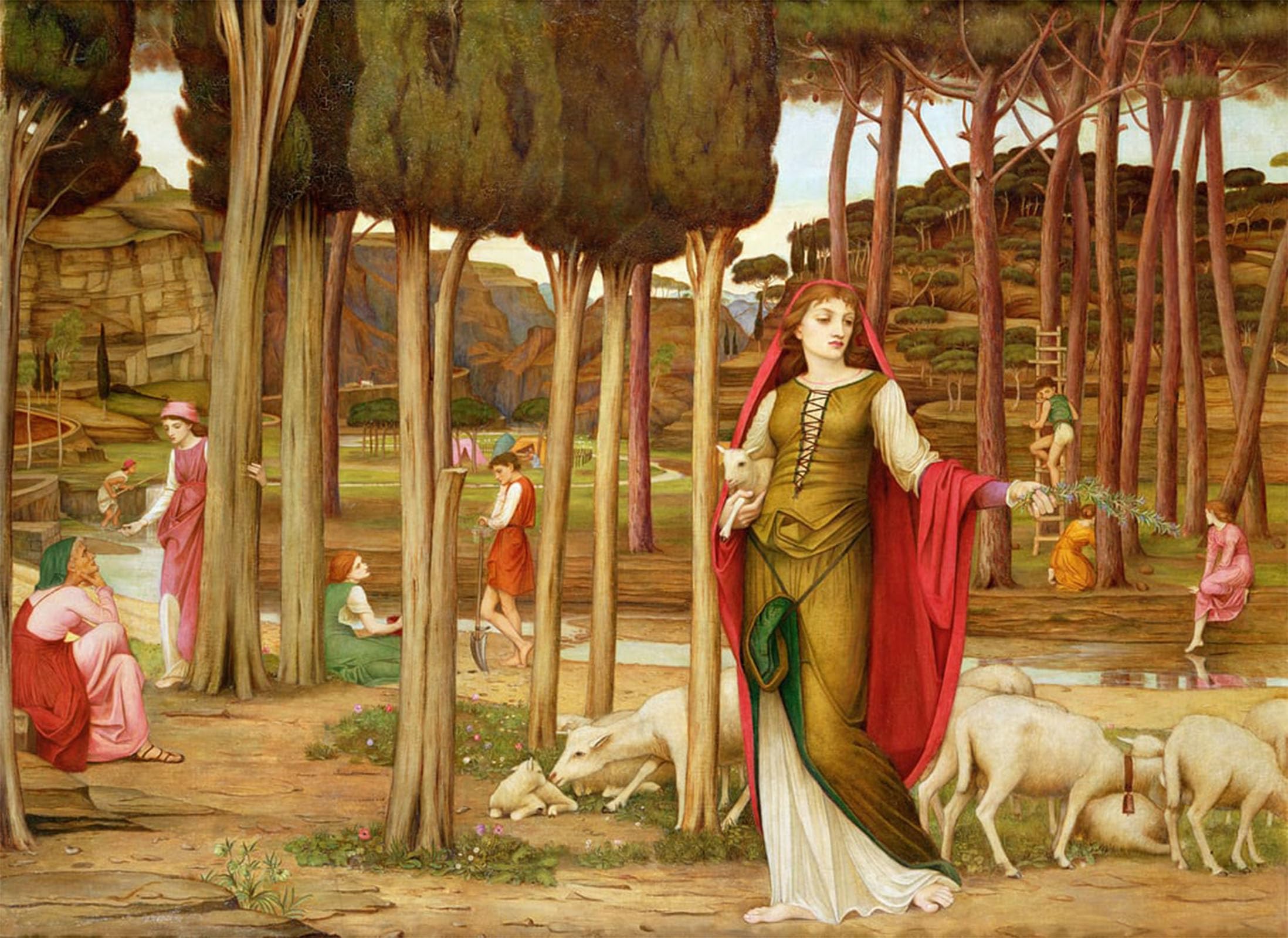 ARTXLXXBN Famous Art Print Poster Vintage Wall Art the Shulamite by Roddam Spencer Stanhope Canvas Art Poster for Home Decor 60x90cm