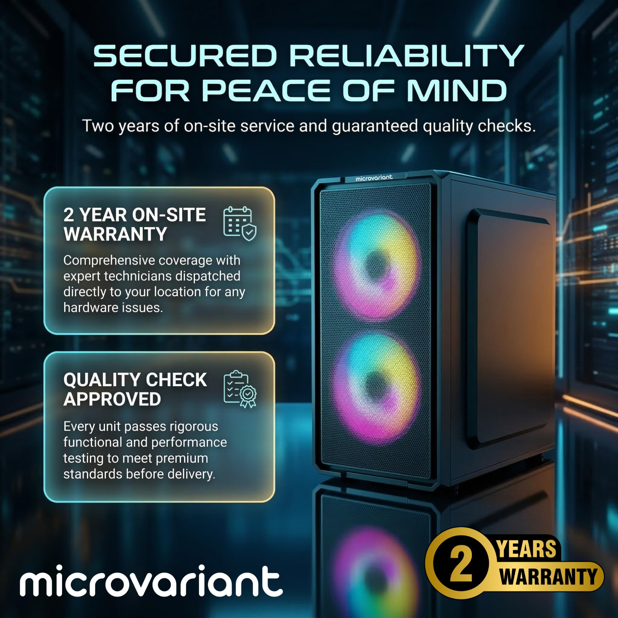 MICROVARIANT Onyx ITX Desktop Computer | Core i7-9Th Gen | 16GB