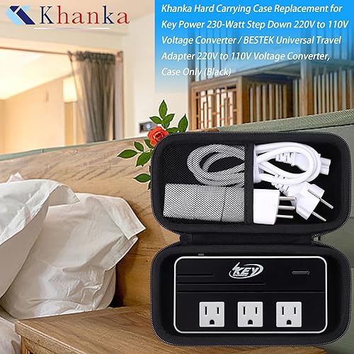 Miniatura 7 de khanka Funda para adaptador de viaje universal BESTEK de 220 V a 110 V, llave de alimentaciónALLWEIFOVAL convertidor de voltaje reductor de viaje