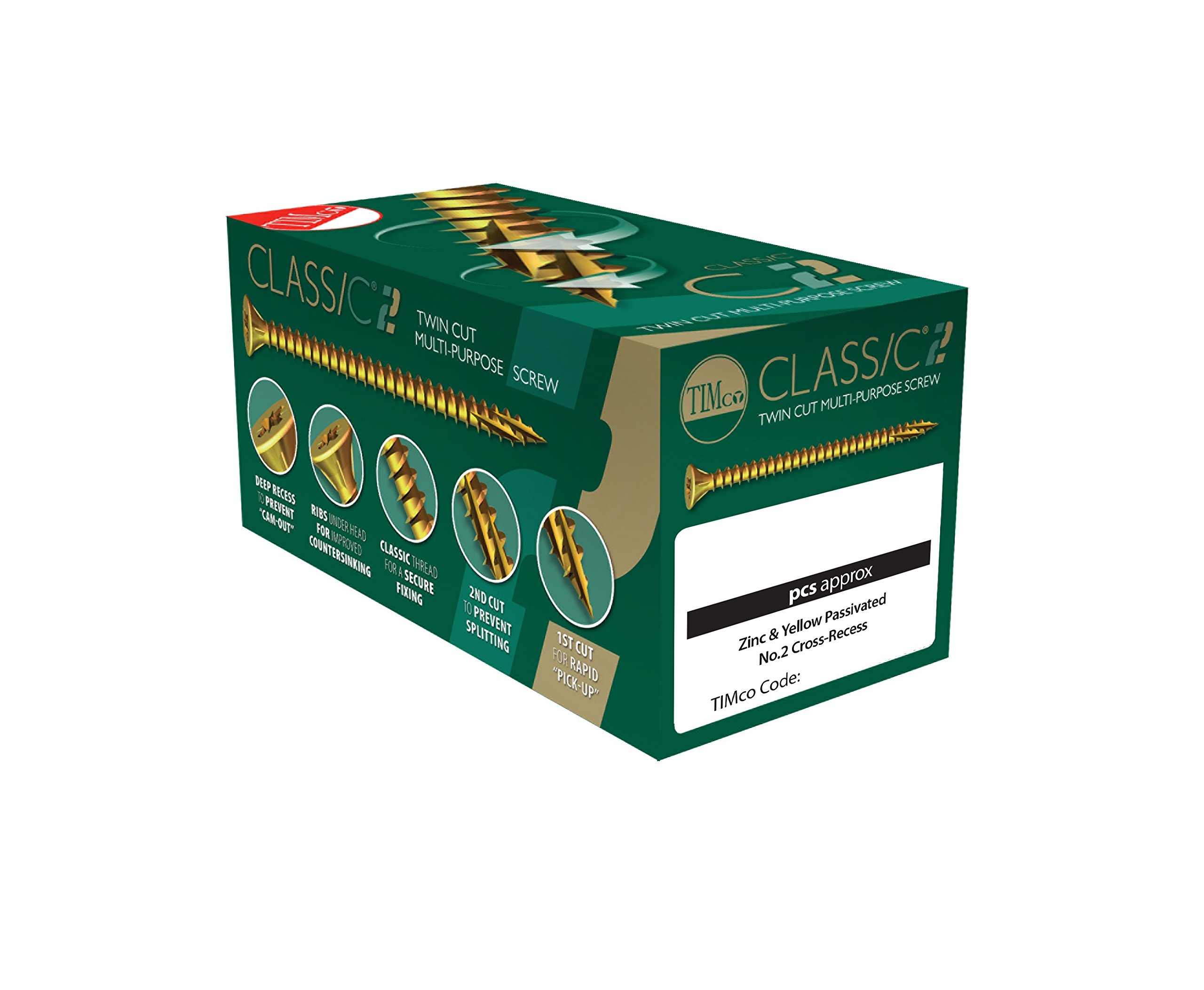 Timco Solo Yellow WOODSCREW POZI COUNTERSUNK SOLOC 10g 12g ~ Packs Of 20, 50, 100, 200 Or 1000 ~ Screws 4, 4.5, 5, 6mm (100, 4.0 X 70mm