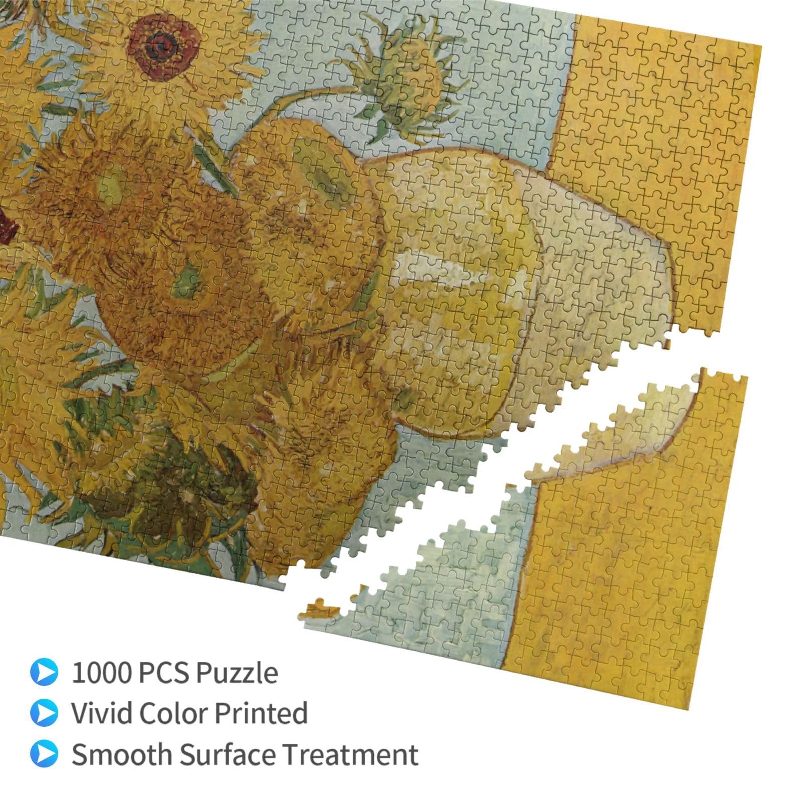 Amazon.co.jp: ジグソーパズル 1000ピース ゴッホ ひまわり 木製パズル