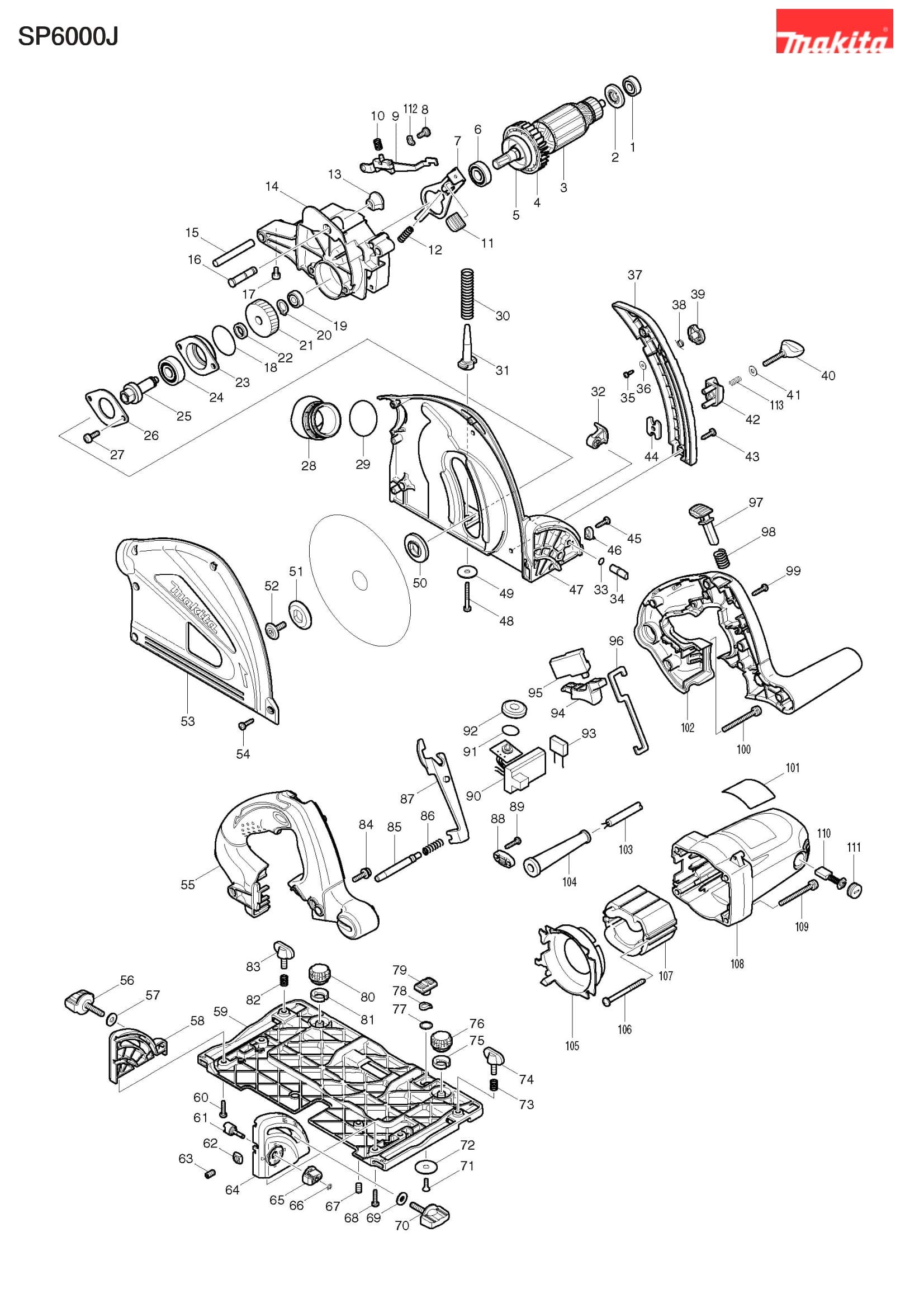 Joint Torique Pour Scie à Onglets Makita HM1303B - Diamètre 35 Mm - Pièce De Rechange D'origine