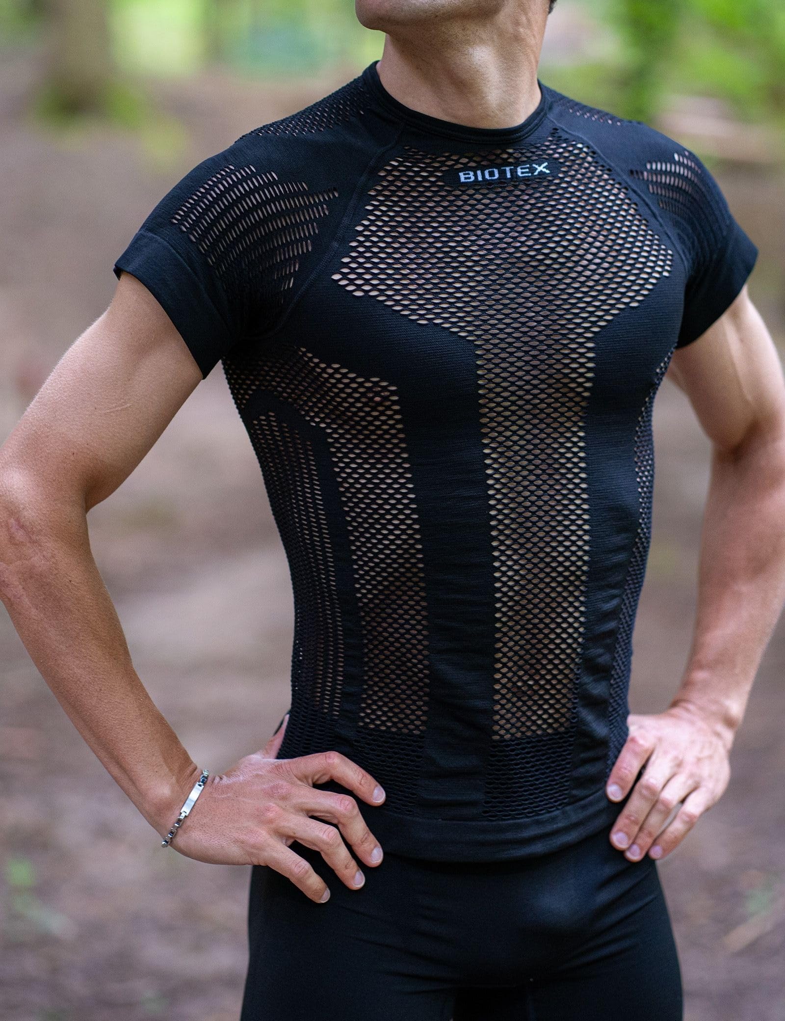 BIOTEX Canotta a Rete Piuma Unisex, Design Senza Cuciture, Traspirante, per Sport e attività all'Aperto