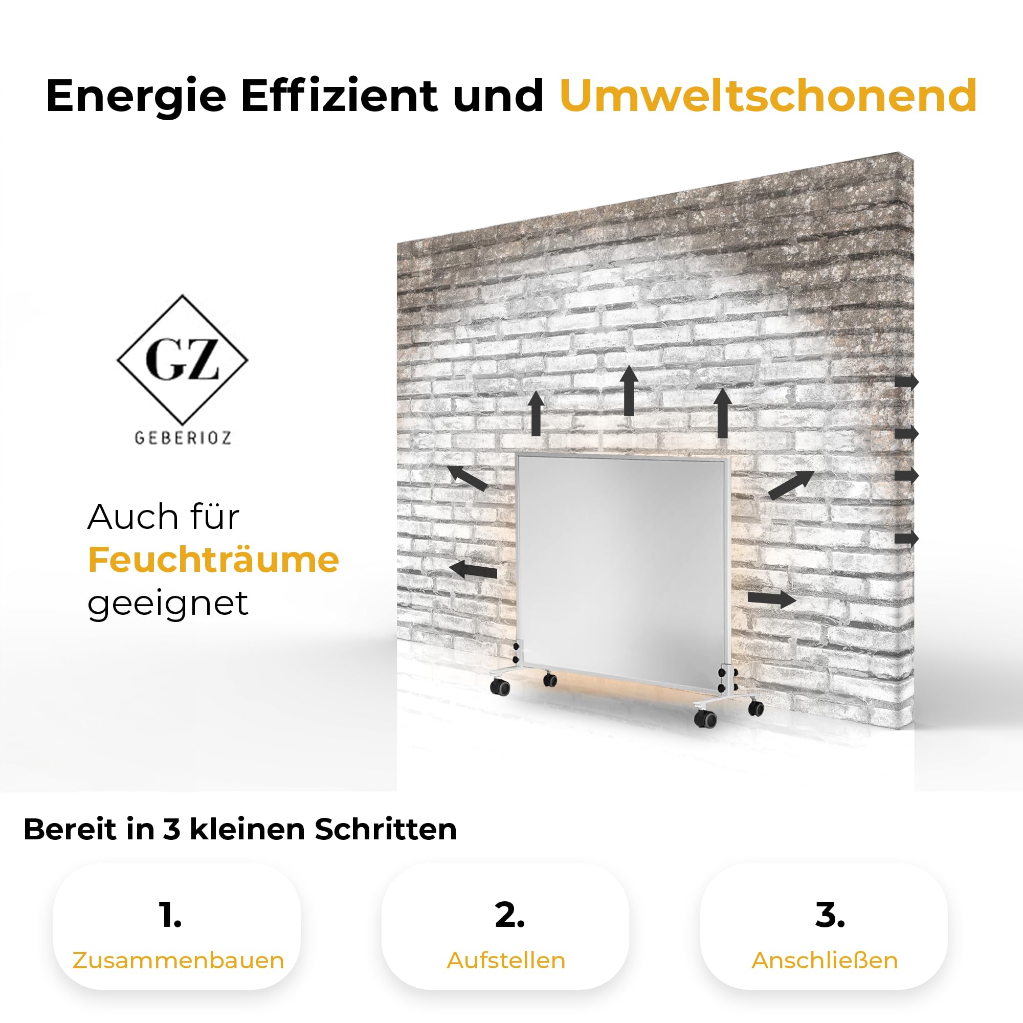Schimmelentferner Wand | Alternative zum Schimmelspray ohne Chemie | Anti Schimmel set gegen feuchte wände | Profi Infrarot Schimmel entferner (XL)