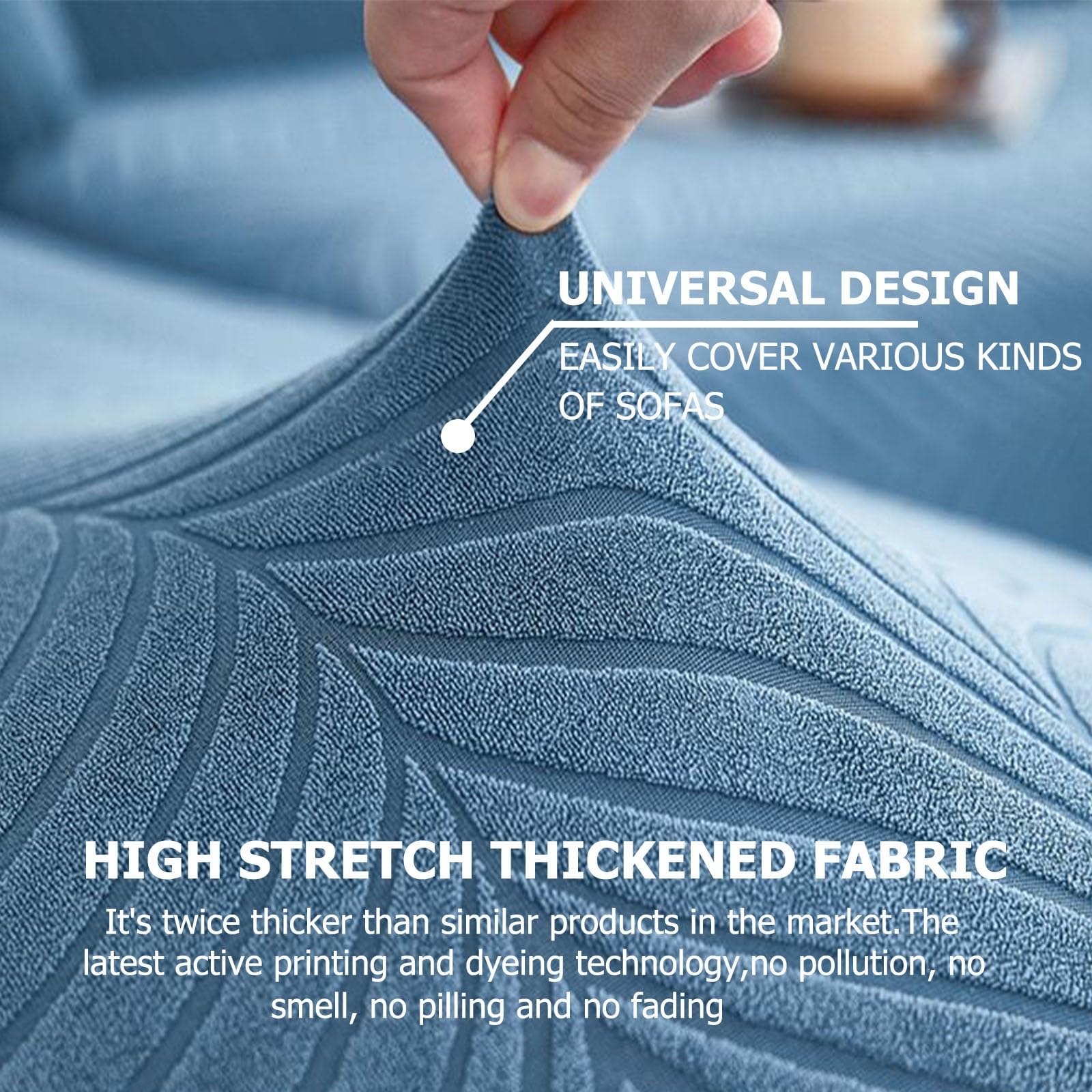 Housse de canapé extensible imperméable pour canapé 3-4 places, antidérapante, adaptée aux animaux domestiques, housse de chaise longue L-SD (90-140 cm) - Slish, facile à nettoyer