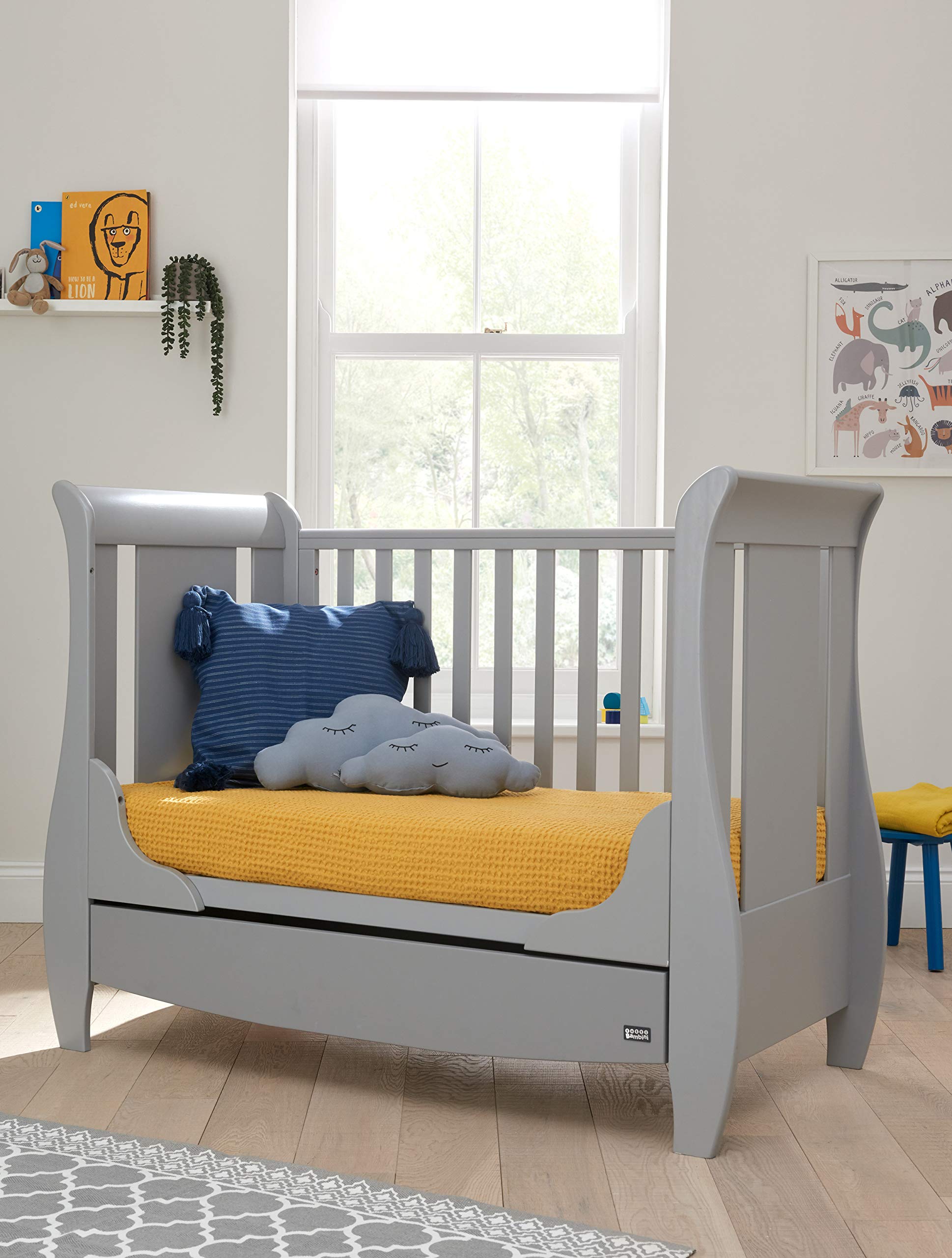 Tutti Bambini Katie Nursery Furniture Set Baby Cot Bed, Sleigh Design