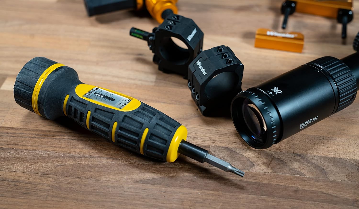 Wheeler 2-Piece Picatinny Rail Scope Rings with Anti-Cant Indicator for Leveling, Shooting