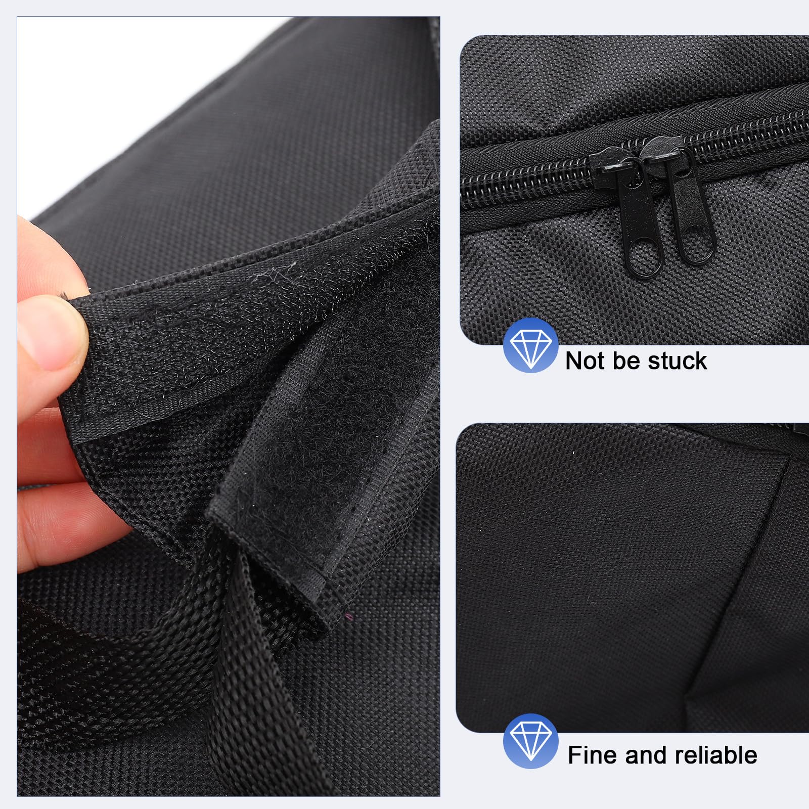 Toddmomy Borsa per Cavalletto Fotografico Singolo Strato Oxford Nero | Doppia Cerniera, Maniglia da Trasporto, Design Pieghevole e Riutilizzabile, Formato per Accessori
