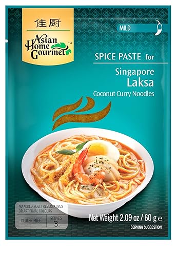 Asian Home Gourmet - Pasta de especias para SINGAPORE LAKSA - fideos de coco curry Asian Home Gourmet - Pasta de especias para SINGAPORE LAKSA - fideos de coco curry