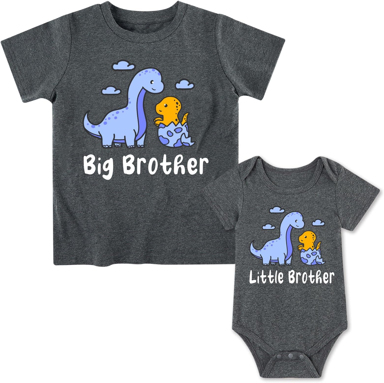 FunnycokidBig Brother Little Brother Matching Outfits Toddler Lil Bro Boy Shirts Set Baby Gifts Clothes