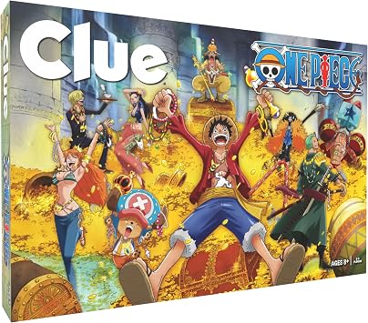 CLUE One Piece Board Game, Find Hidden Pirate Treasure with Luffy and The Straw Hat Crew, Explore Iconic Locations Like Dressrosa, Drum Kingdom & Water Seven, Official Toei Animation Game, Ages 8+