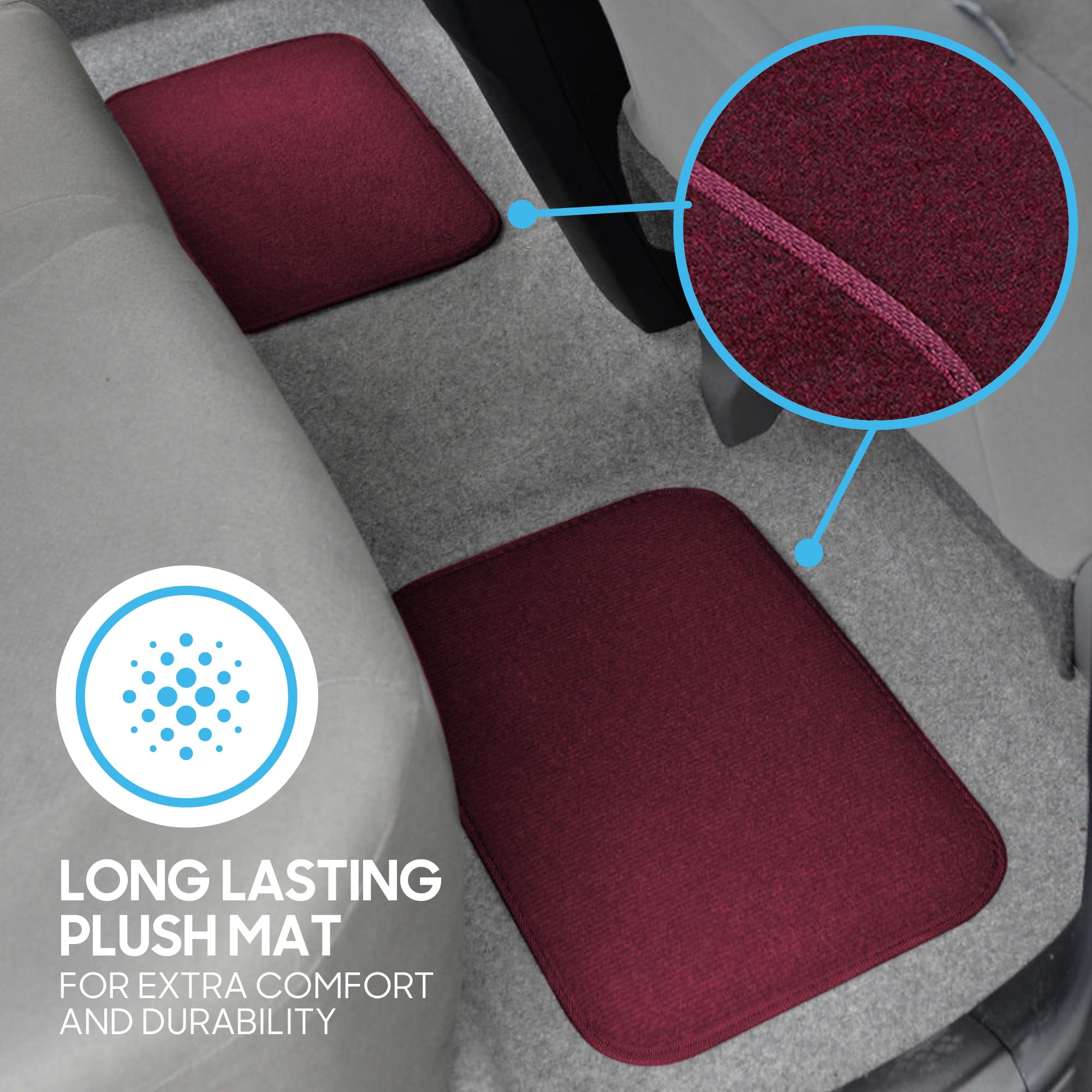 Red Mushroom Car Floor Mats Full Set 4-Pack - Universal All-Weather Rubber Mats For SUV, Sedan, Truck - View #14