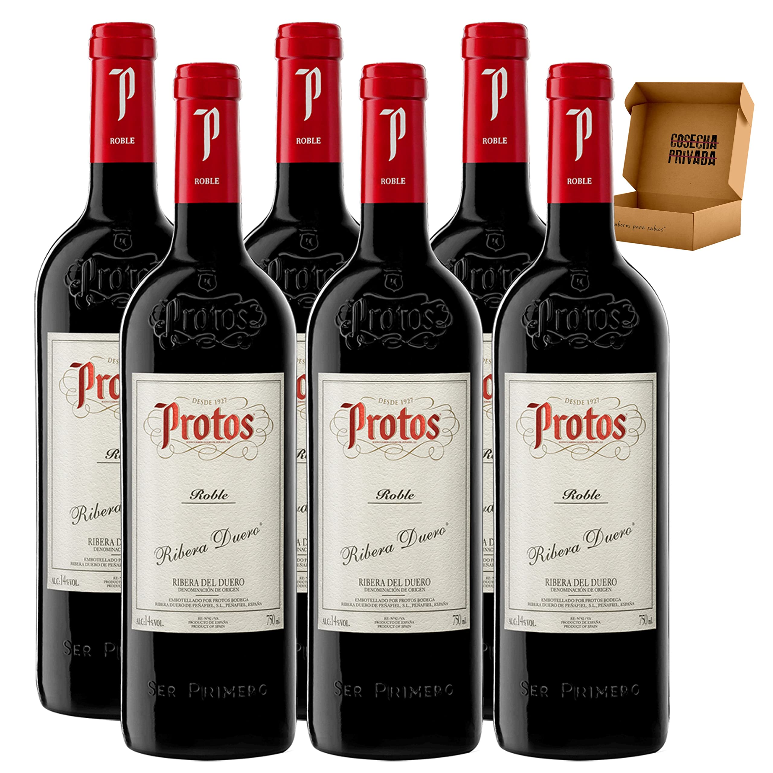 Protos - Envio 24 h - Bodegas Protos - Cosecha Privada (6 x Botella 75 cl, Protos Roble)