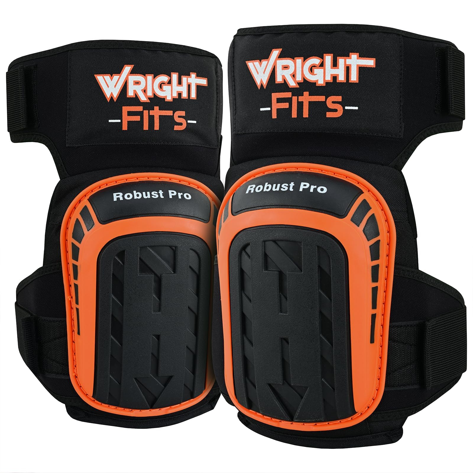 WrightFits Professional Knee Pads, Heavy Duty Support Gel Cushions with High-Density Foam Knee Pad Set - Adjustable Anti-Slip and Strong Straps for Work, Construction, Flooring, Gardening, and Skating