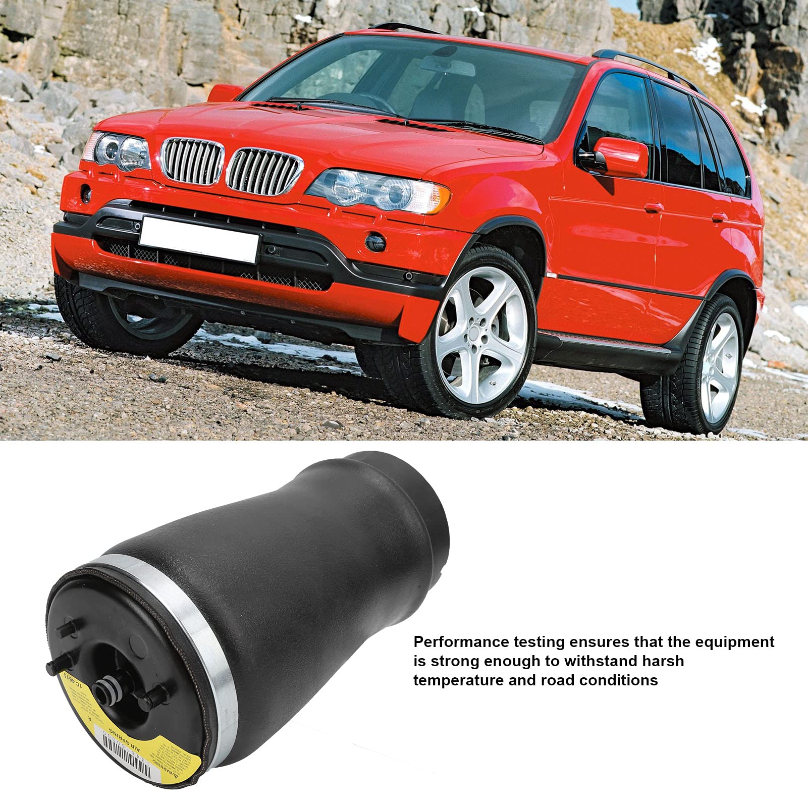 Sprężyna zawieszenia powietrza Old Right Wysoka jakość Trwałe zamiennik auto Auto dla serii X5 E53 3.0i 4,4i 4,6is 4,8is Sport Utility 4 drzwi 2000 2006 Black ABS gumowy stop