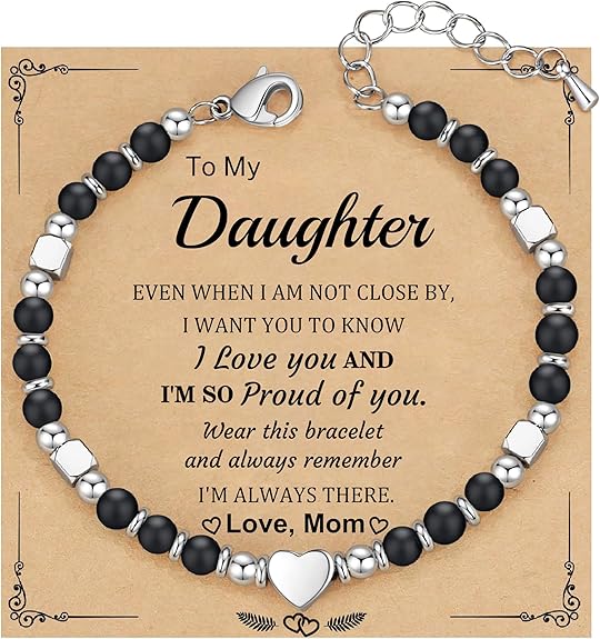 Christmas Gifts for Women, Stocking Stuffers for Teens Beaded Bracelets for Women Gifts for Mom Christmas Gift Mothers Day Gift for Grandma Daughter Bonus Mom Nature Stone Bead Bracelet Graduation Jewelry for Her 2026