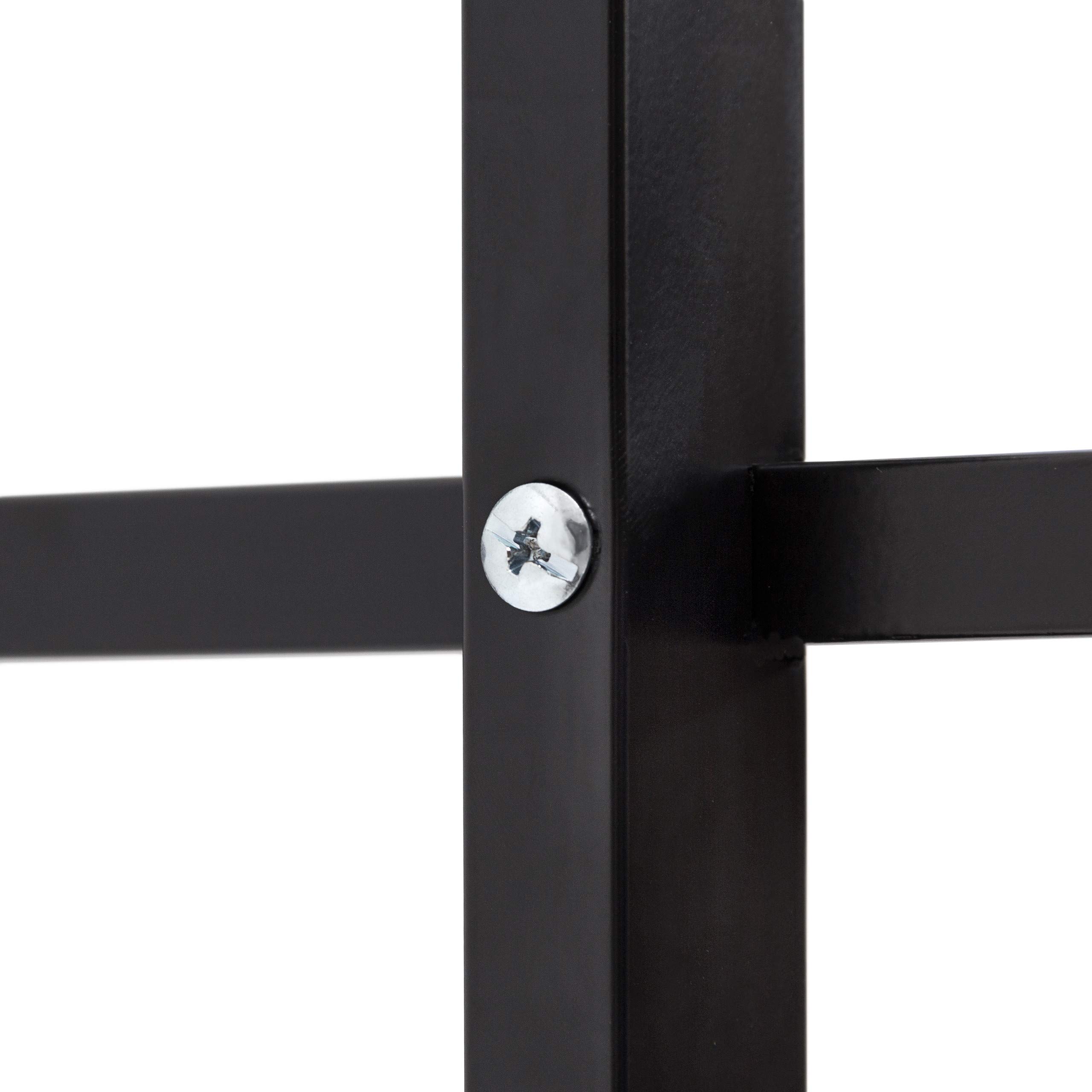 Relaxdays Porta Asciugamani Cromato, da Terra, 2 Braccia, HxLxP: 82x44x28 cm, Portasciugamani in Acciaio Cromato, Nero