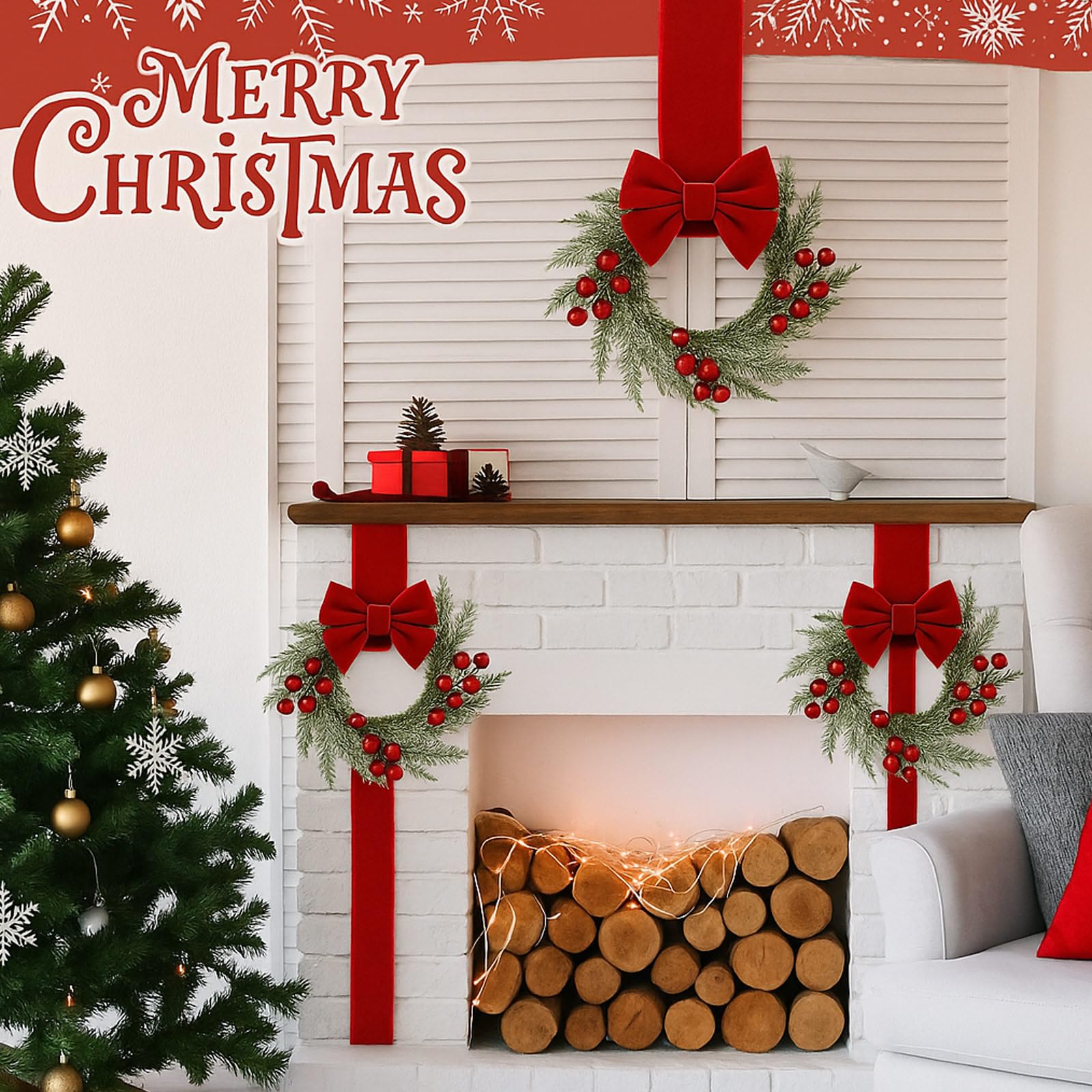 Lot de 18 anneaux de bougie de Noël artificiels, baies rouges et pommes de pin, couronnes de bougie, anneaux de décoration pour piliers, centre de table de mariage, décoration de table de Noël pour