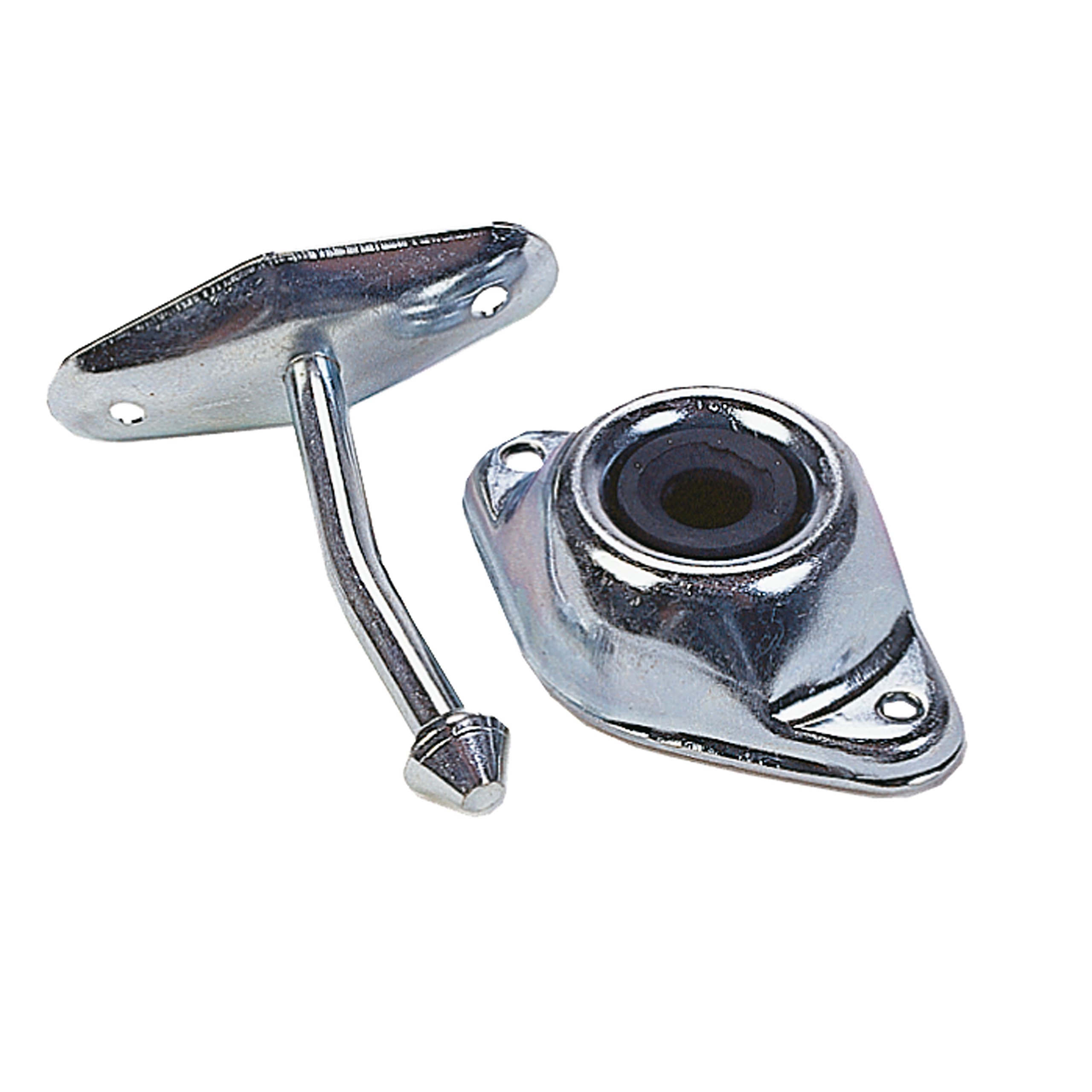 JR Products 10304 3 Inch Angled Plunger Door Holder Zinc Plated Steel