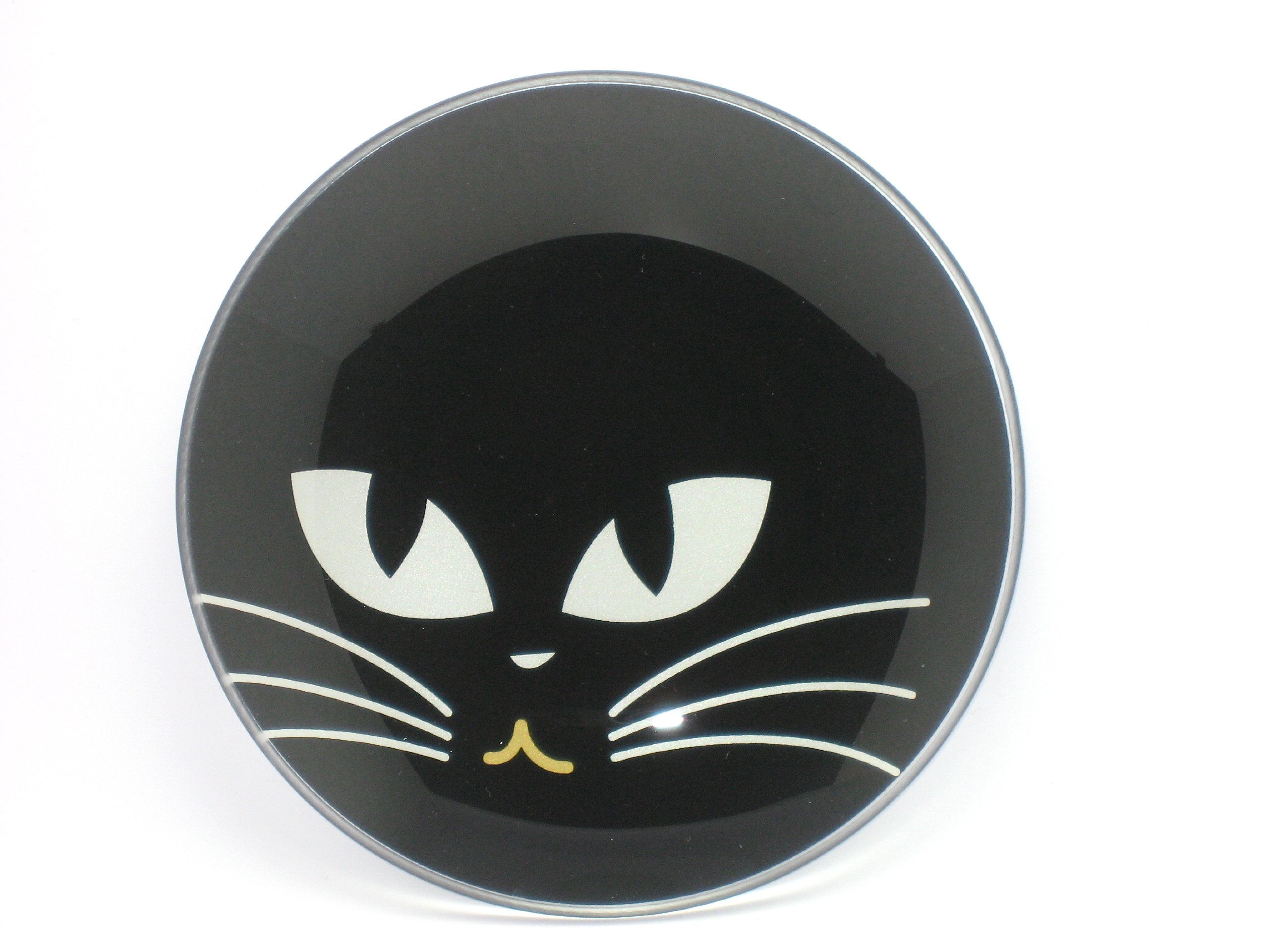 HAyU plate ハチワレ猫Black Amazon.com | MIYA Plate 4.5