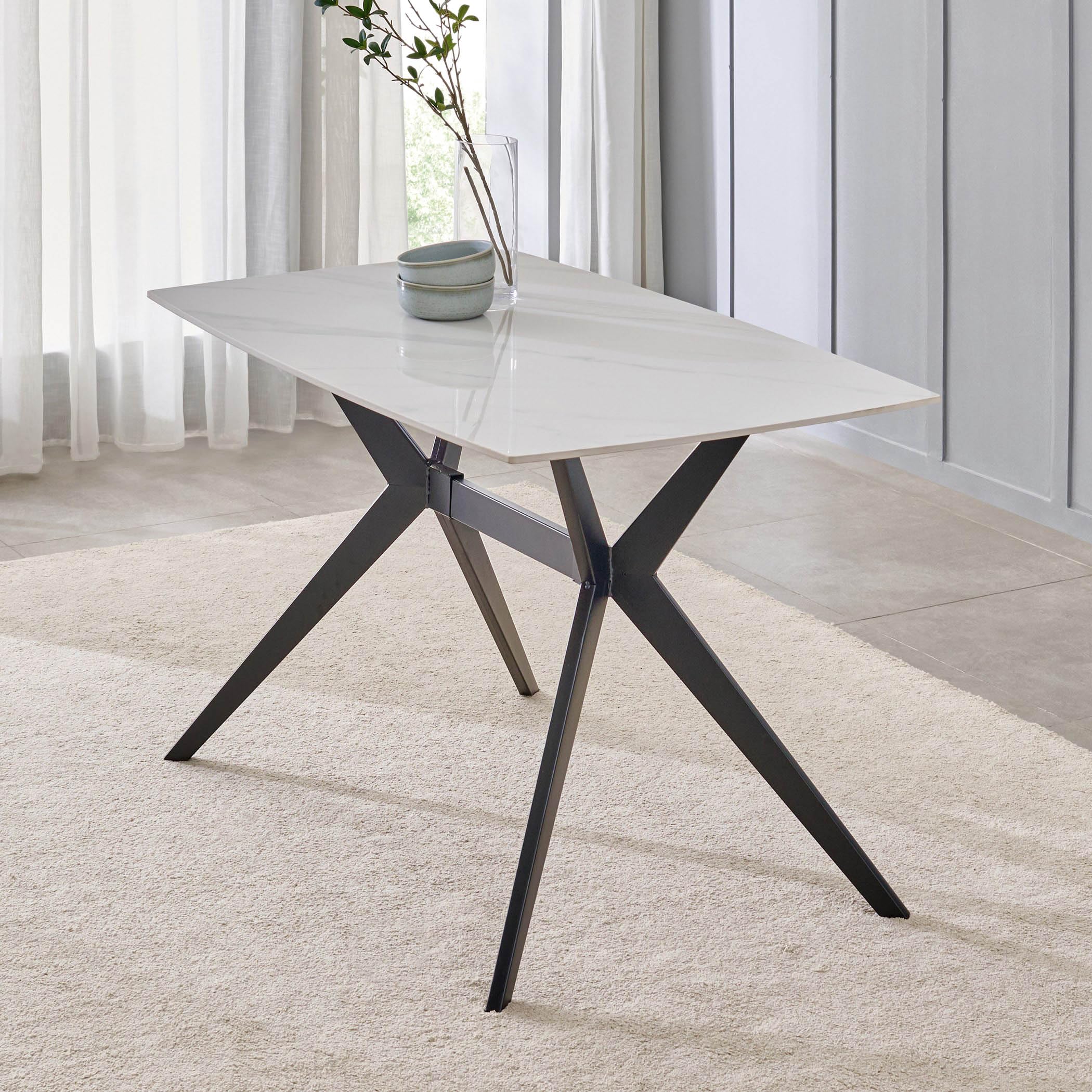Home Centre Rika Sintered Stone 4-Seater Dining Table - White-image-25