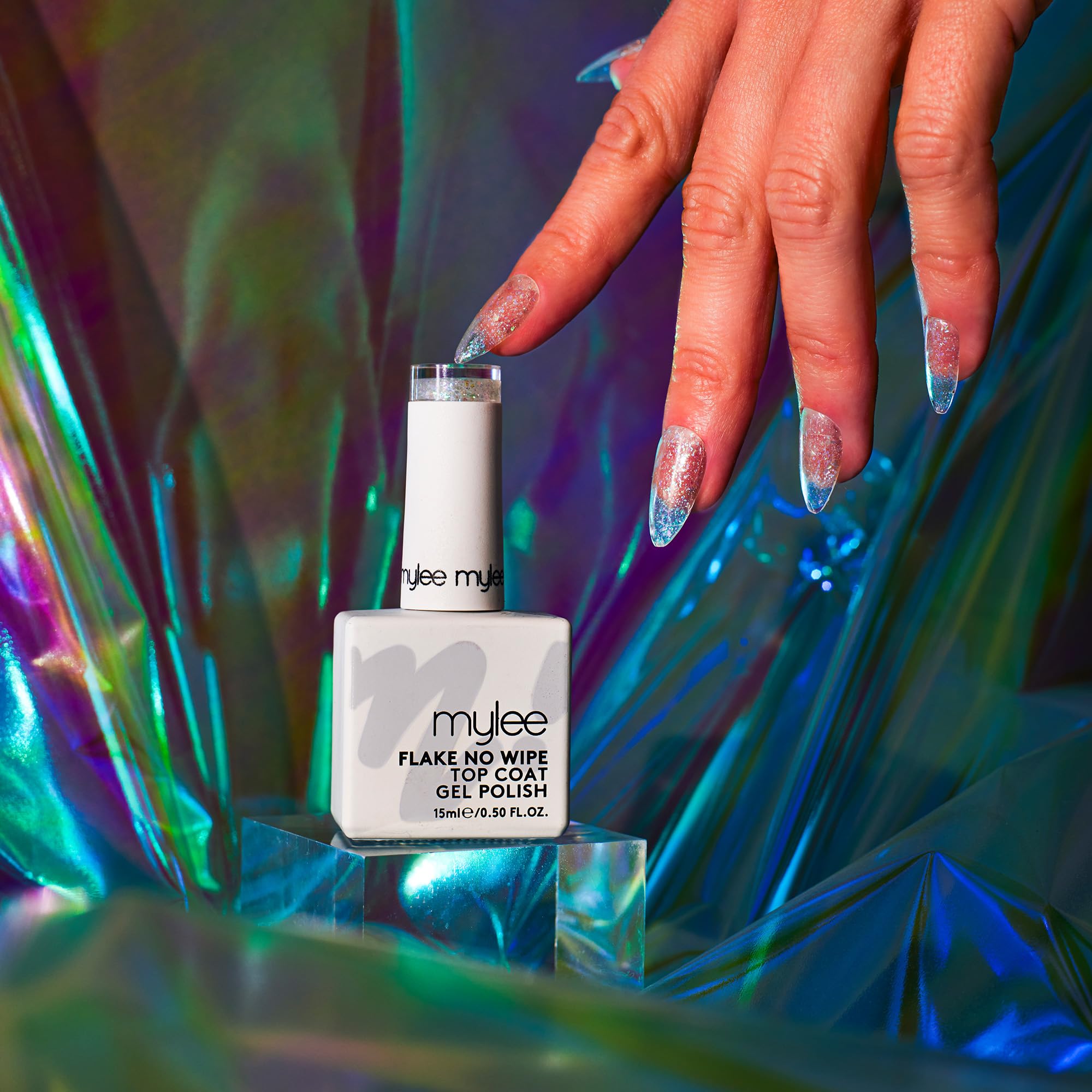Mylee Nail Gel Polish No-Wipe Top Coat, UV/LED Soak-Off Nail Art