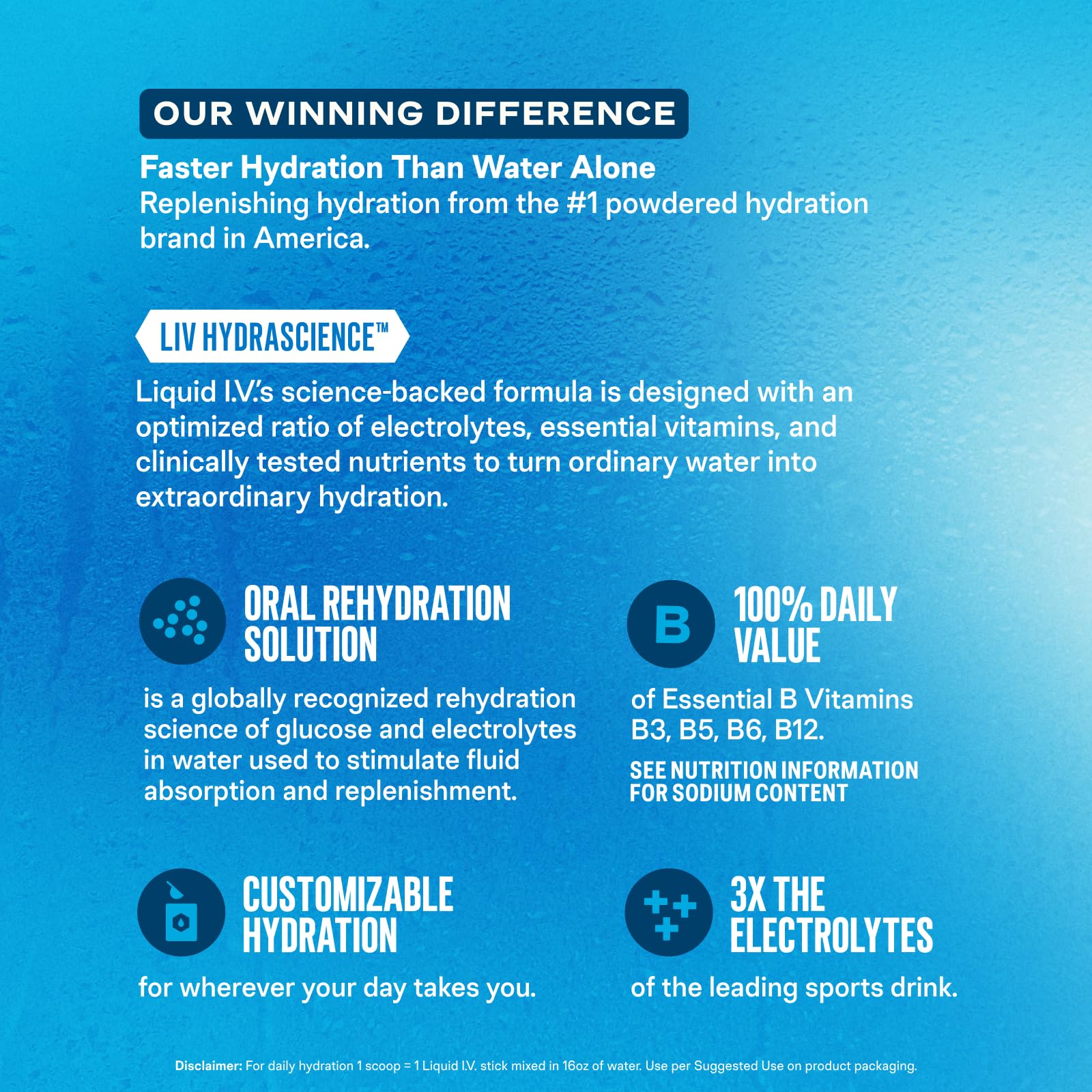 Liquid I.V.® Hydration Multiplier - Lemon Lime | Electrolyte Powder Drink Mix | 1 Tub (30 Servings) - 4