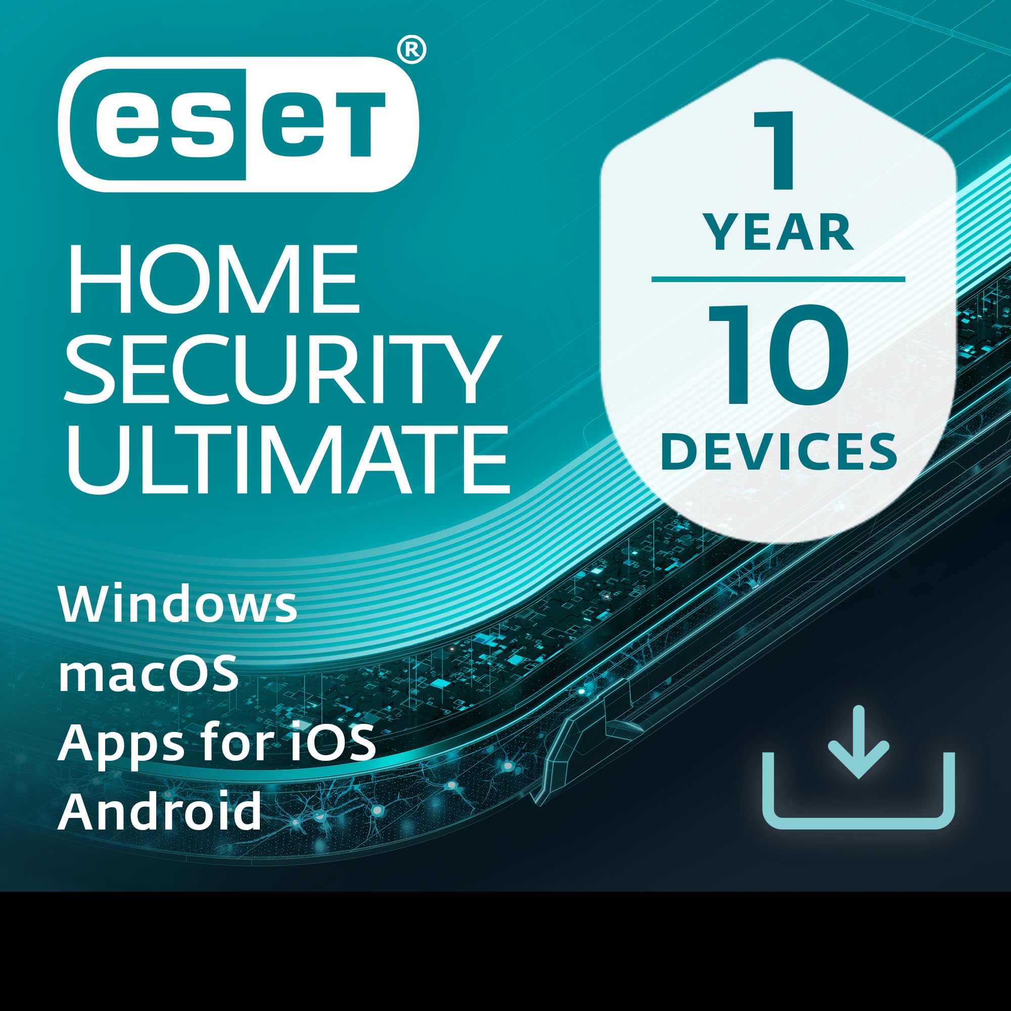 ESET HOME Security Ultimate 2025 | 10 Devices | 1 Year | Antivirus, Identity Protection, VPN, Password Manager, Secure Data included | Windows, MacOs, Android & iOS Apps | Activation Code by email