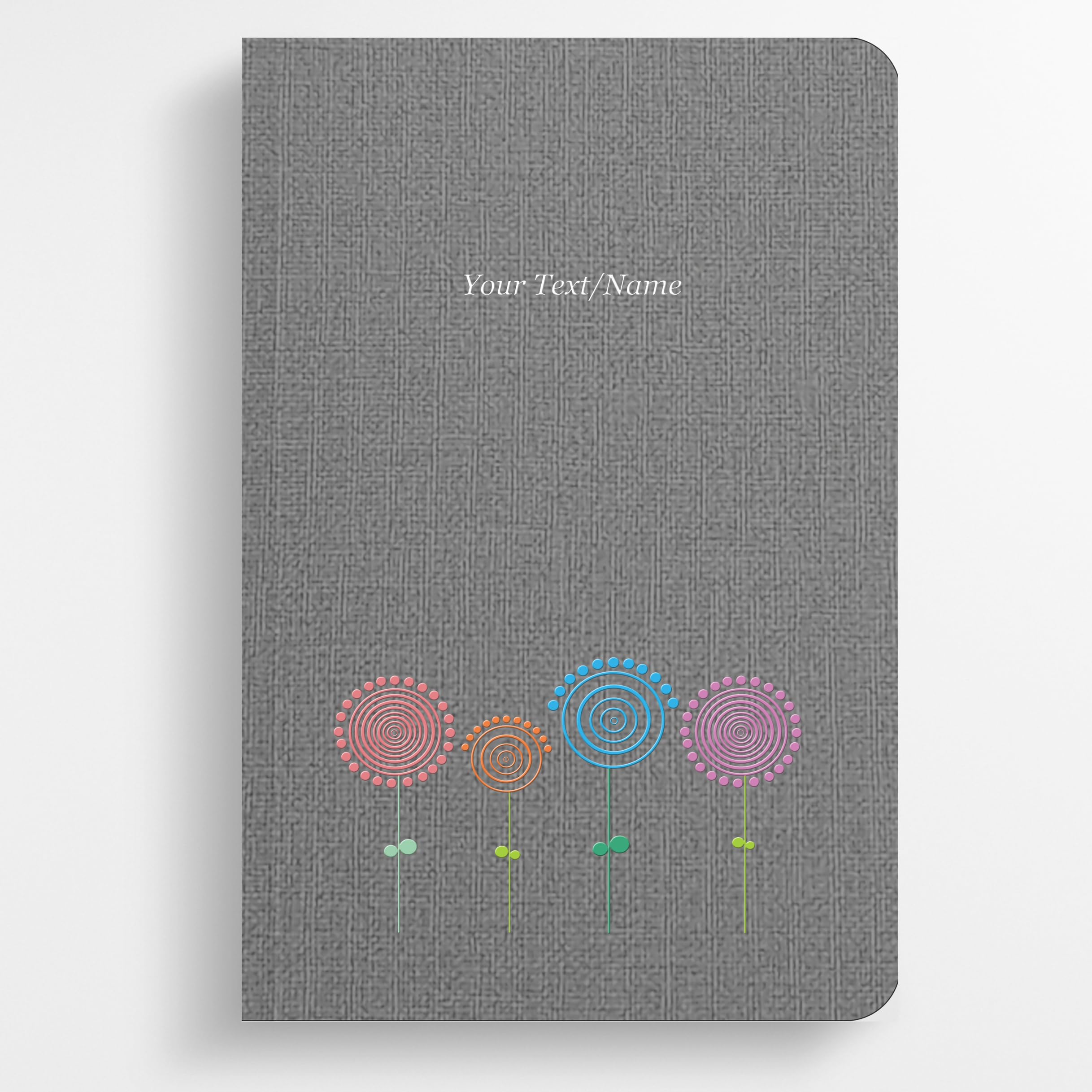 Brown Cloud Customized Soft Cover Grey Leather Notebook/Diary with Personalised/Customized Photographs/Message/Quote for Personal/Corporate Gift(NBLTHR SFT GRY 04)(1 Diary)-image-13