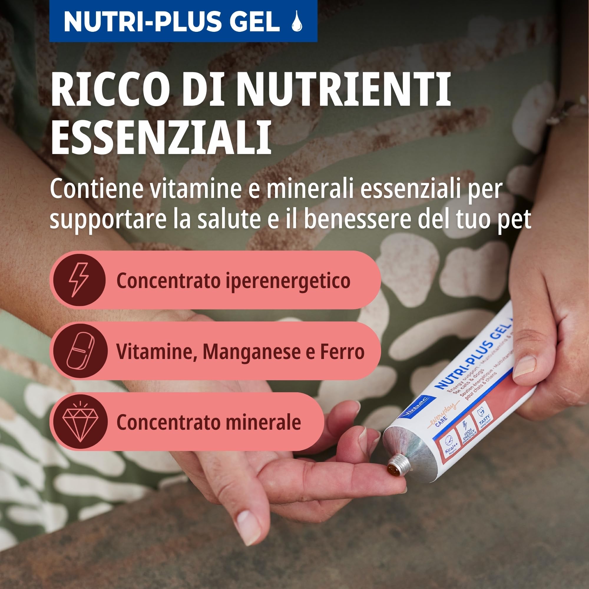 Virbac Nutri-Plus Gel | Confezione da 4 | 4 x 120 g | Alimento complementare dietetico per cani e gatti | Concentrato di energia