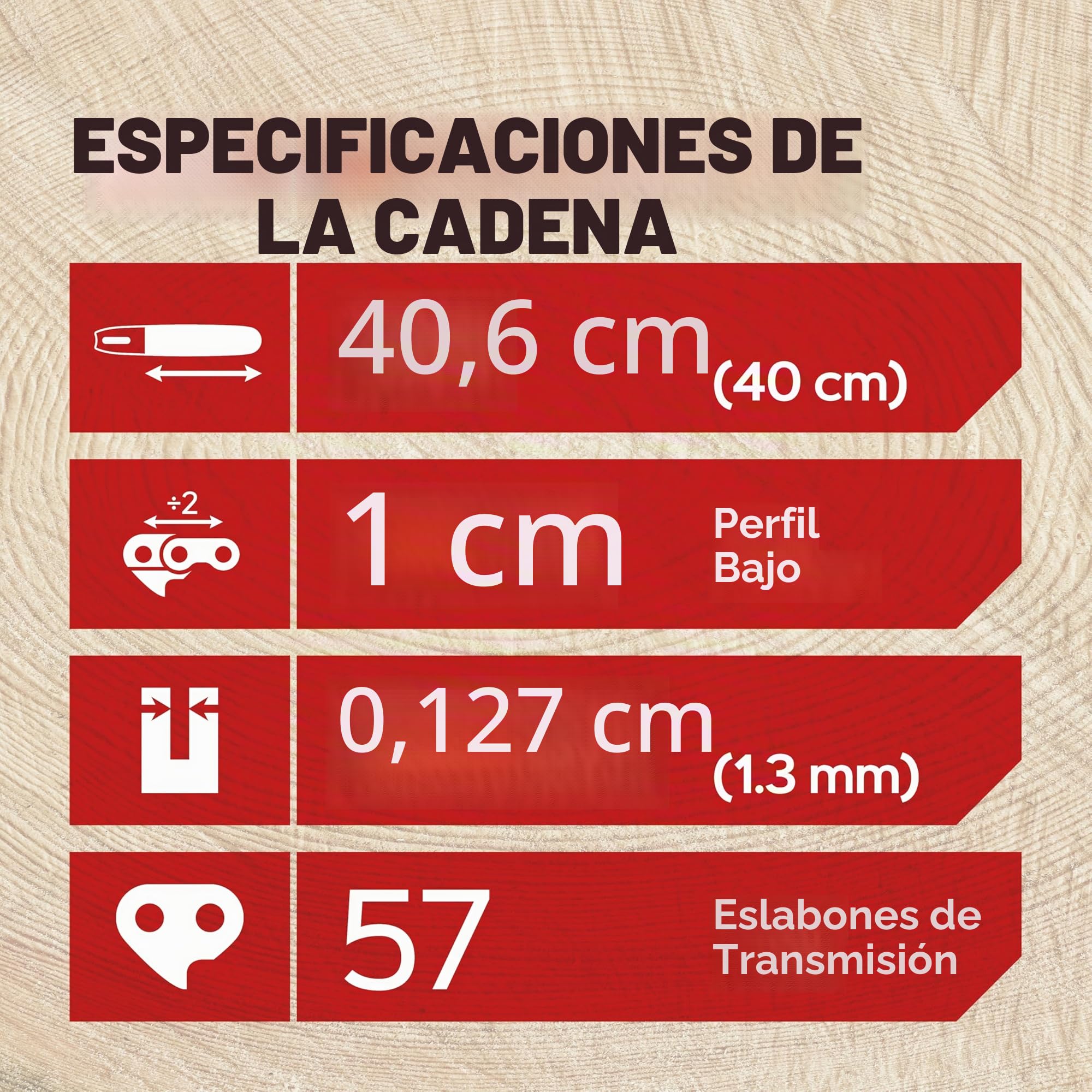 Oregon Pack de 3 Cadenas de Motosierra de Paso 3/8" LP, Calibre .050" (1,3 mm) para Espada de 16" (40 cm), 57 Eslabones Motrices – Cadena de Repuesto, Compatible Titan, Ryobi, Hawksmoor, Ferrex y más