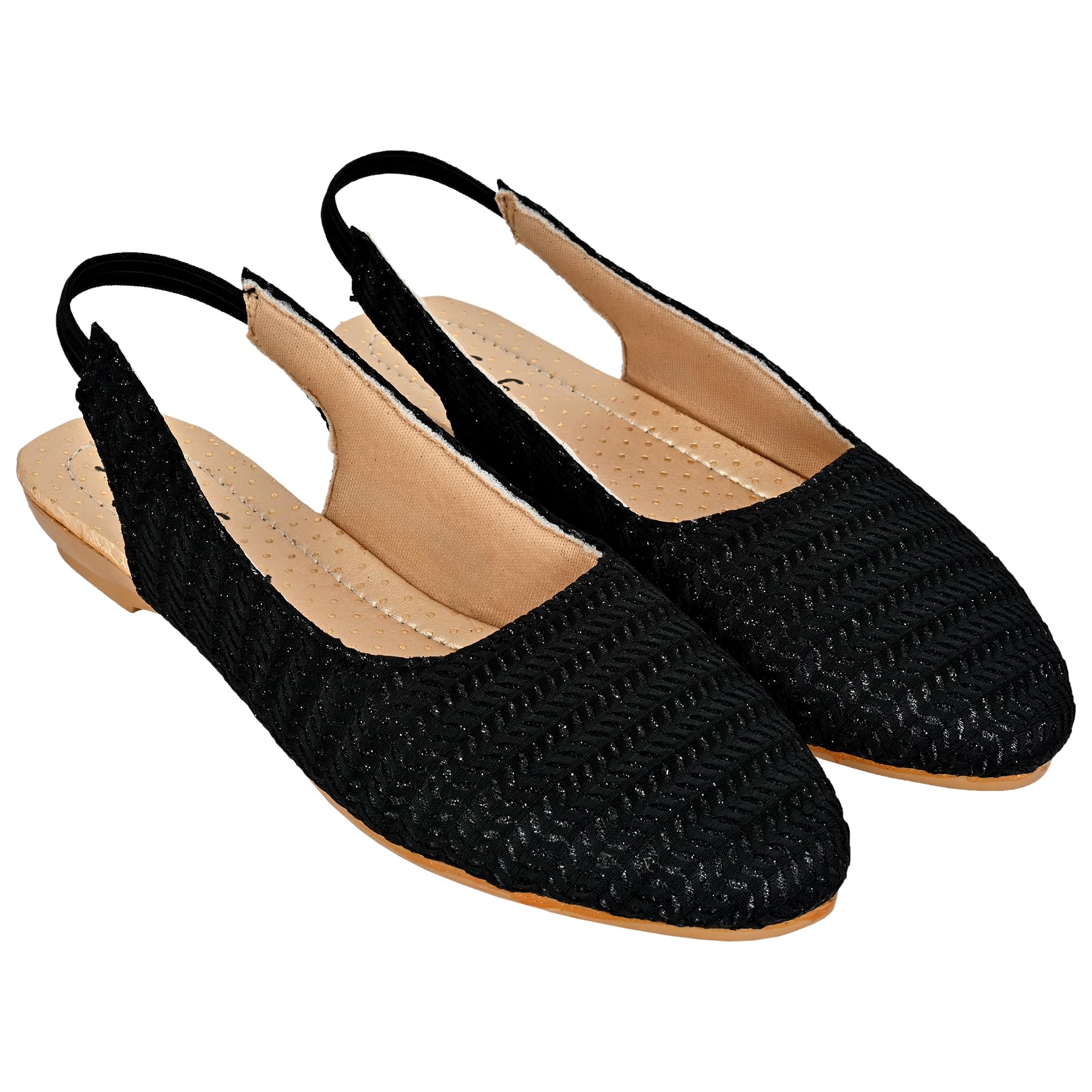 Women Ethnic Antiskid Fashinable Daily Use Soft Cloth Rexine Fabric Casualwear Durable Indoor Outdoor Chappal (13136)-image-32