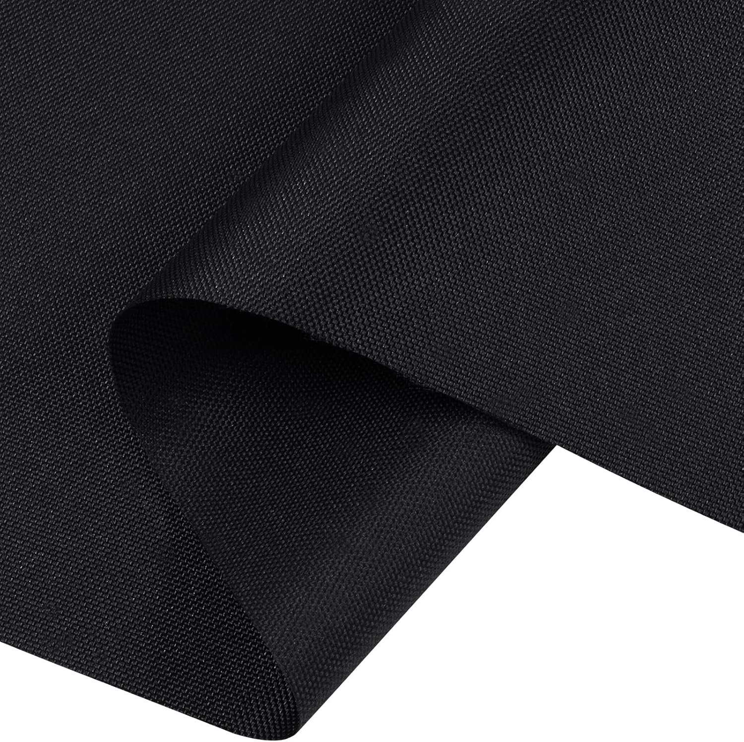 Soft Waterproof Canvas Fabric PU Backing, 600 Denier Ripstop UV Protection 48 x 60 Inch Canvas Cordura Fabric for Outdoor/Indoor, DIY Crafts, Bags, Awning, Marine, Furniture Cover(Black)