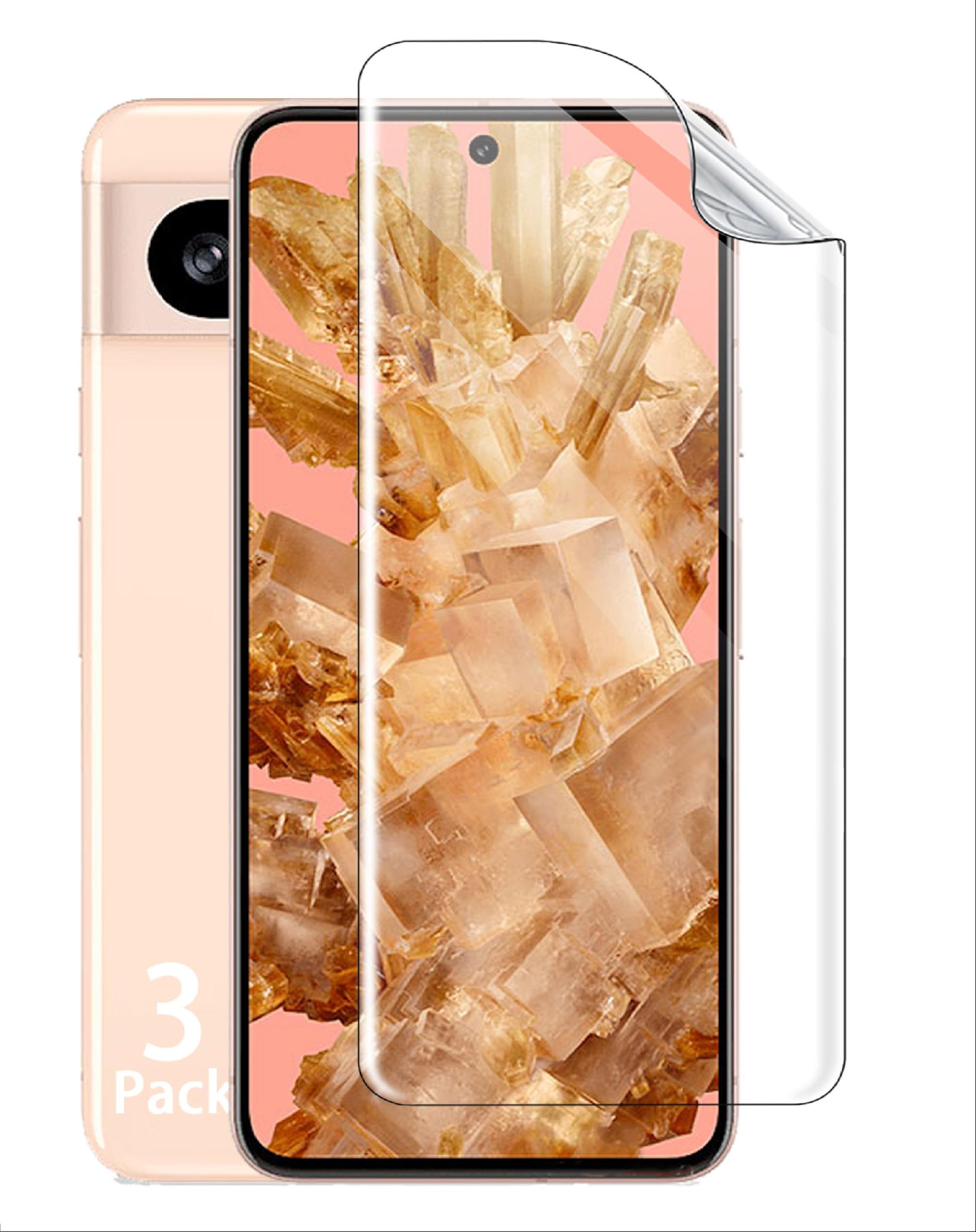 Coque Pour Google Pixel 6A+3 Pièces Protection écran Coins Renforcés