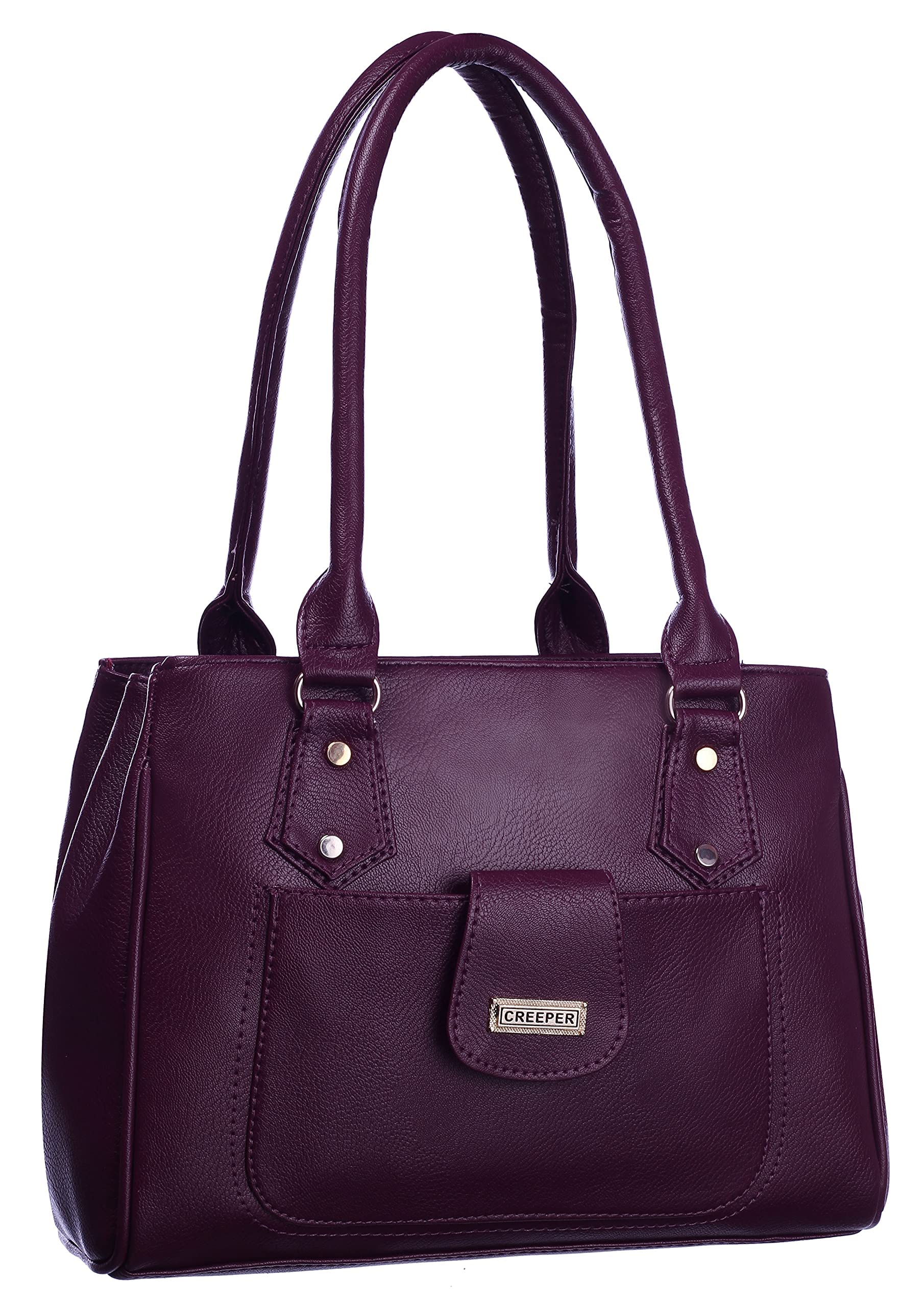 creeper Womens Leather Large Capacity Shoulder Bags (Purple) (B0B8CSTVH9) Amazon Price History, Amazon Price Tracker