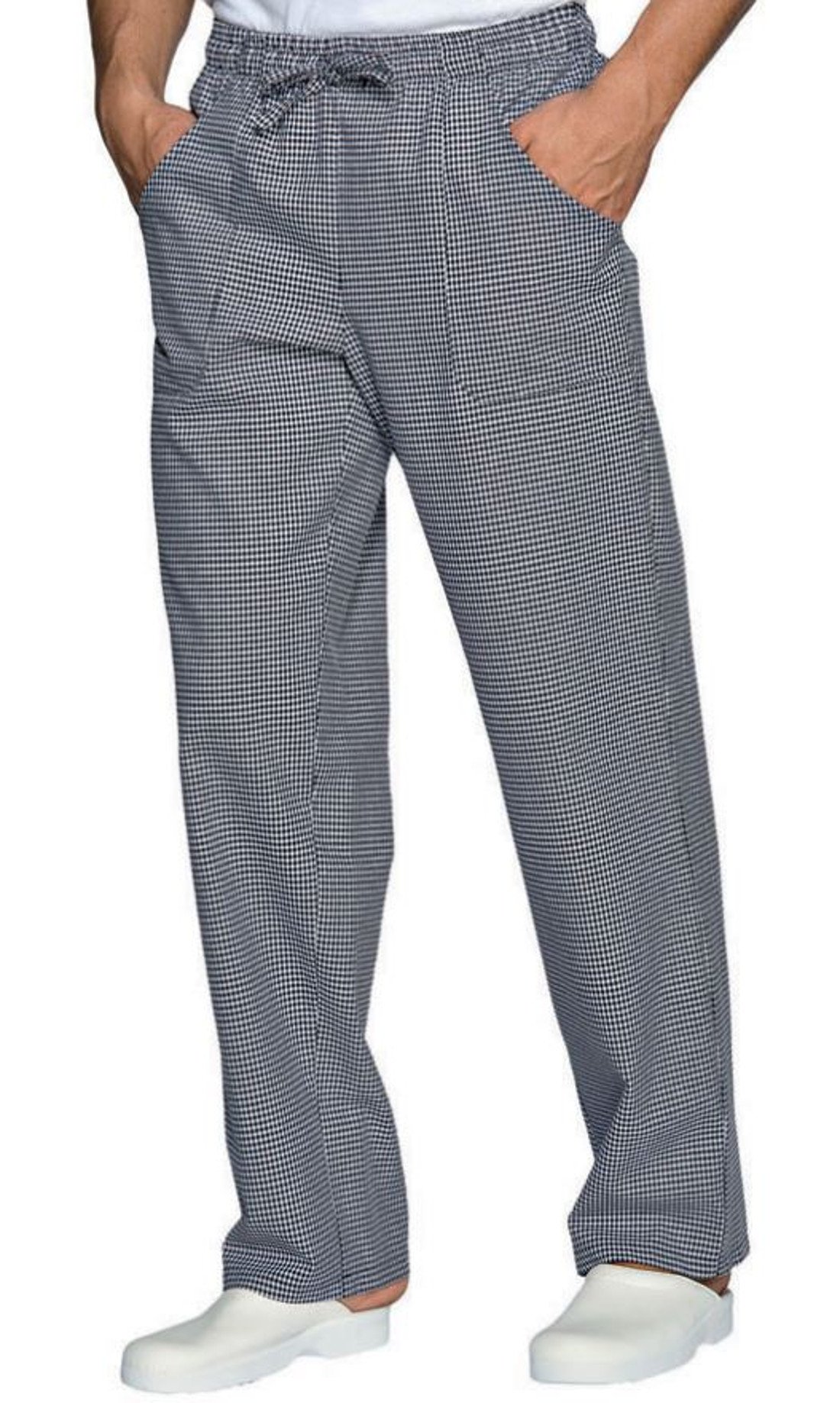 Pantalon Cuisinier Reactive Dye Pied de Poule 100% Coton ,Multicolore ,Large