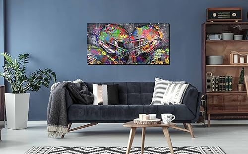 Miniatura 87 de SIXTTART Banksy - Arte de pared en lienzo para sala de estar, arte de pared de graffiti callejero para dormitorio, pintura abstracta grande, arte