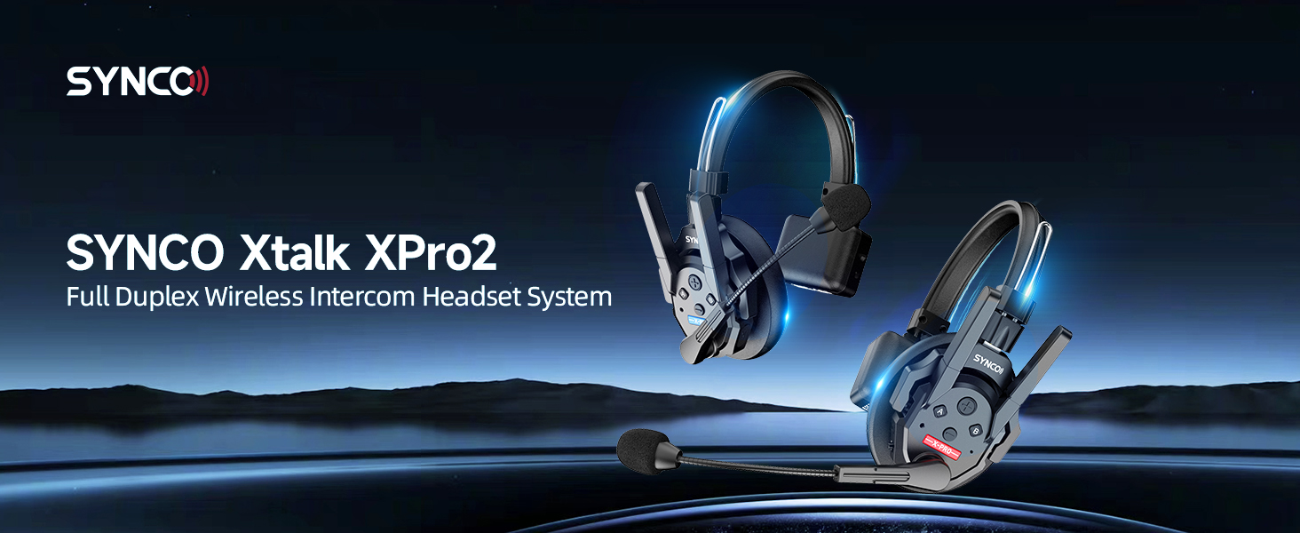 Amazon.com: SYNCO XTALK XPRO2 Wireless Intercom Headset System, 2