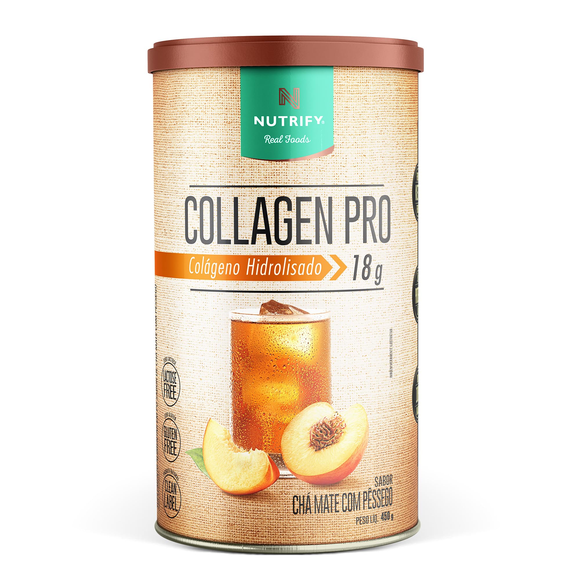 COLLAGENPRO 450G CHÁ MATE COM PESSEGO NUTRIFY