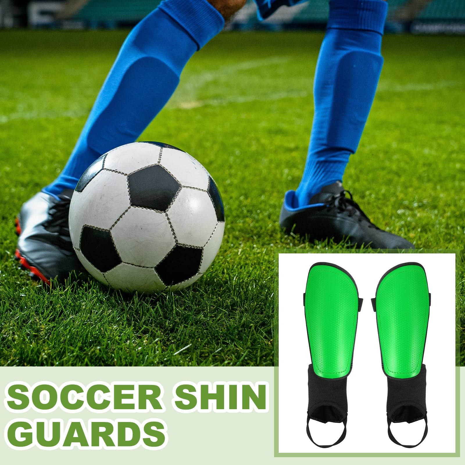 Protège-tibias de football en EVA avec protection de la cheville