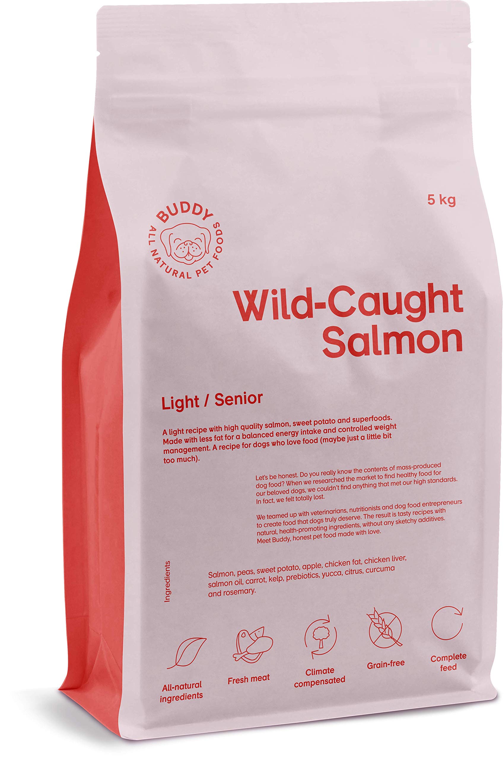 Salmón pescado salvaje perro senior/sobrepeso 2 kg (Pollo - Salmón - Pescado - Carne)