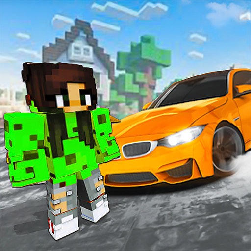 School Party Fun Pixel Craft Car Racing Game 3D: HighSchool Games