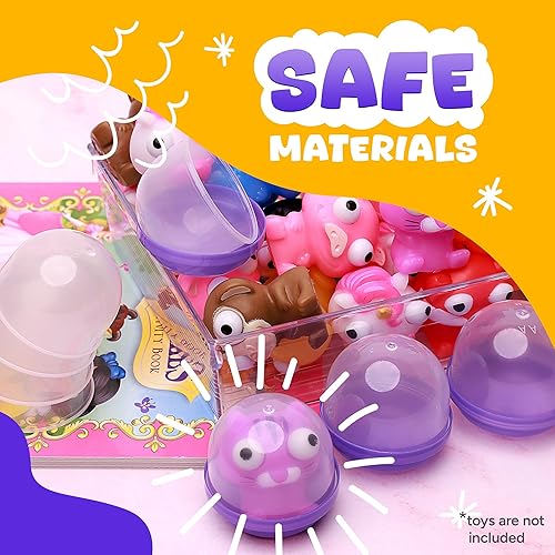 Miniatura 3 de Máquina expendedora de cápsulas, cápsulas de bellota púrpura translúcidas vacías 50 piezas de 2 pulgadas, cápsulas de máquina de chicles a granel,