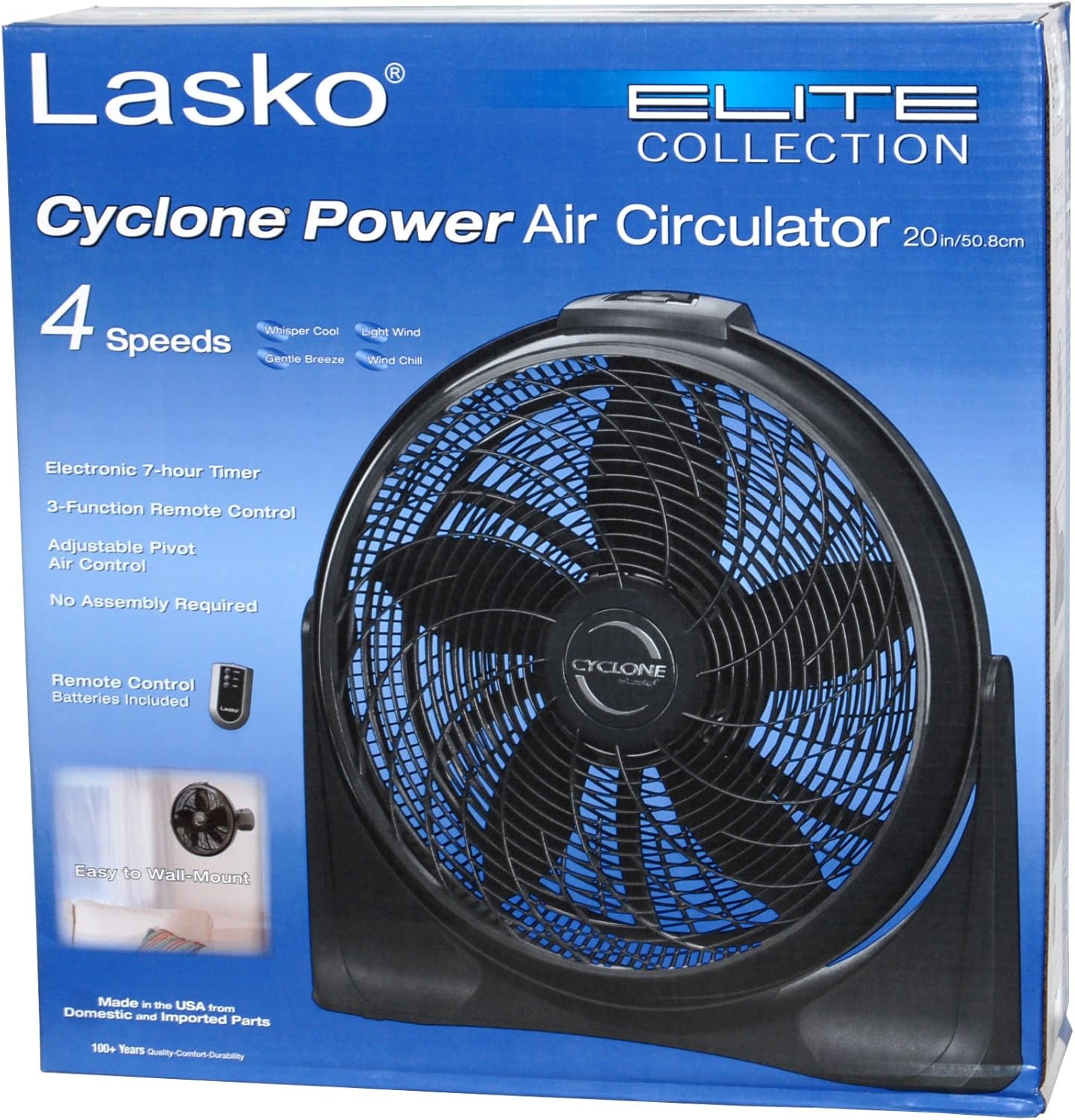 Lasko Elite Collection Cyclone Power Air Circulator 20 in