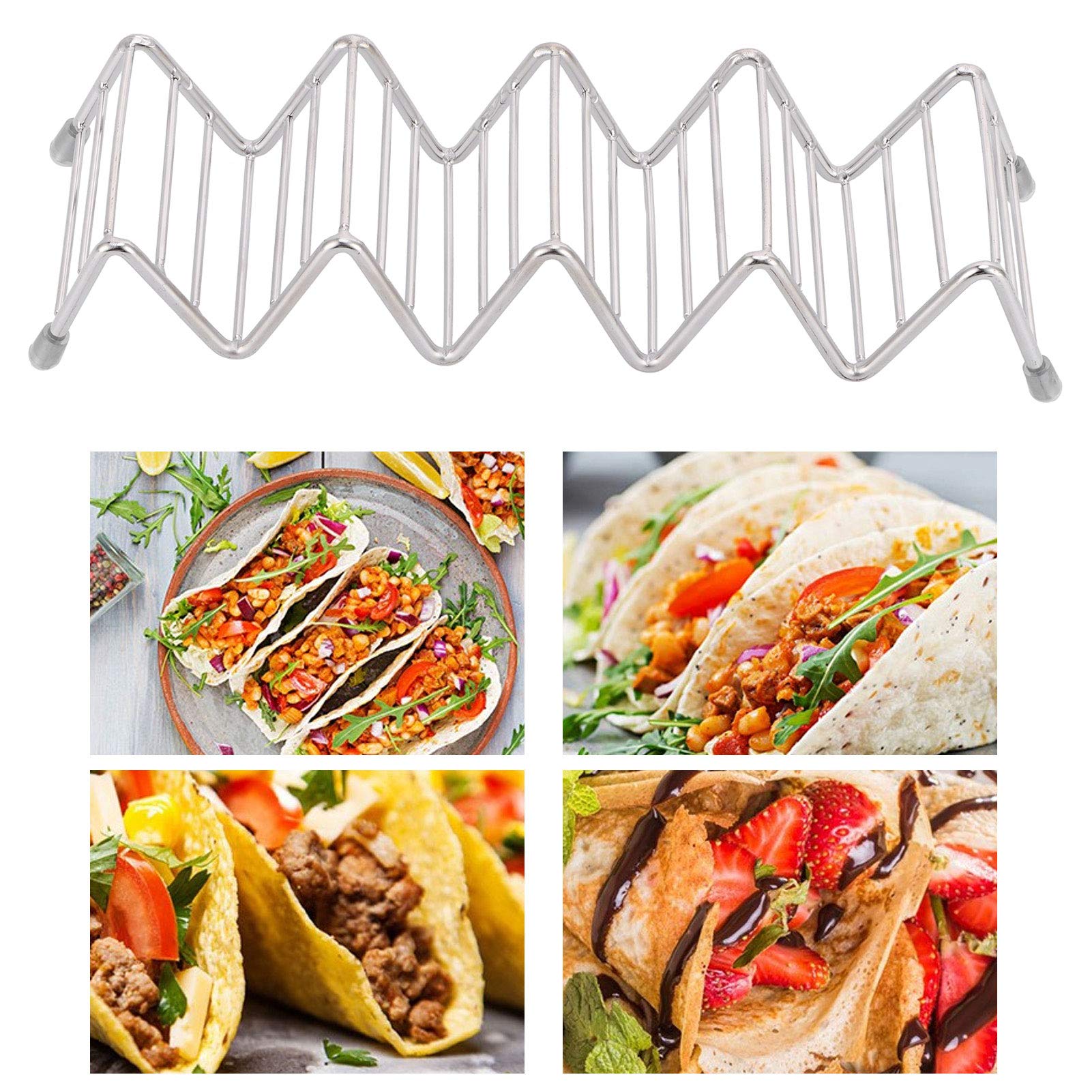 Generic Taco Holder, Taco Shell Holder Taco Rack Taco Tray High Temperature Resistant for Home Kitchens and Restaurants (304??? 4), Genericpk7a9r5ihq-14